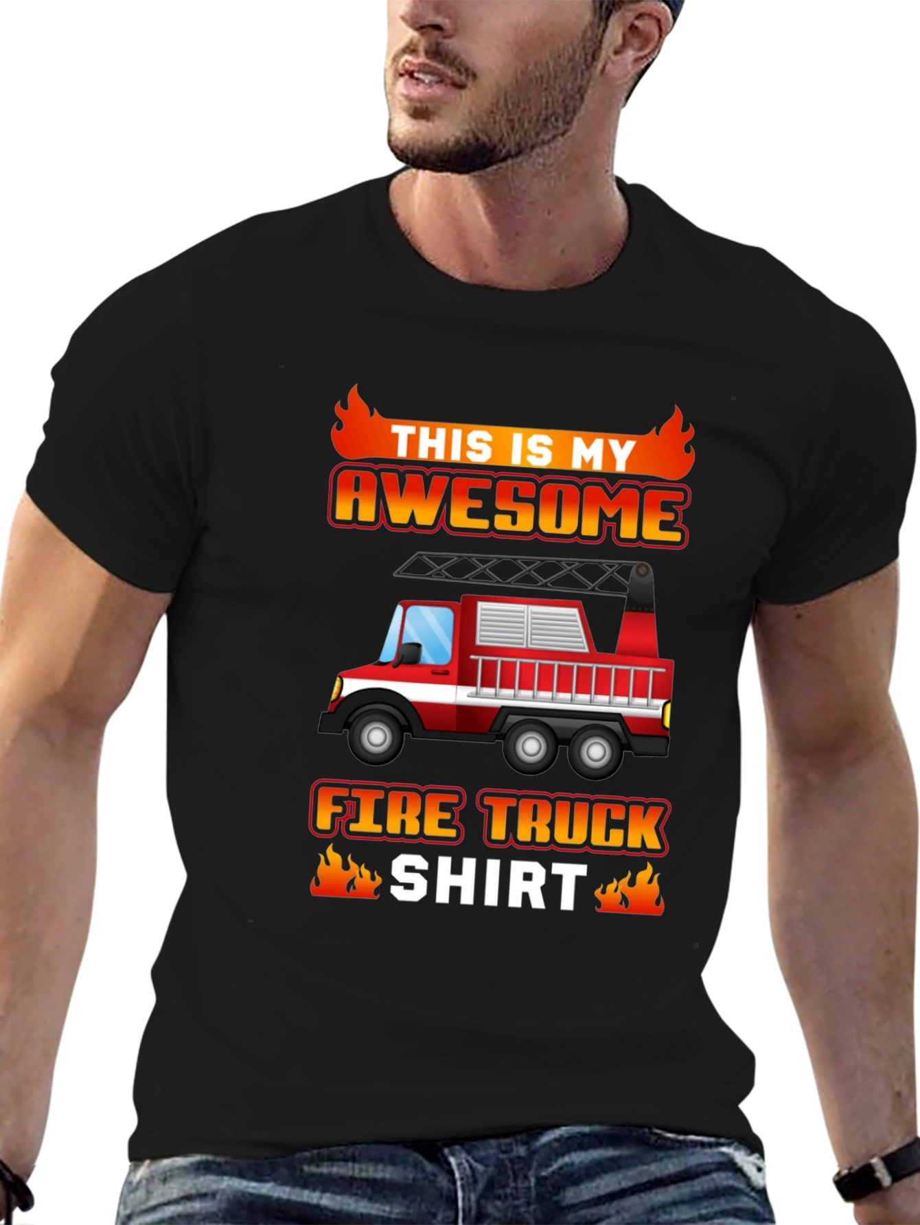 Awesome Fire Truck Graphic Tee