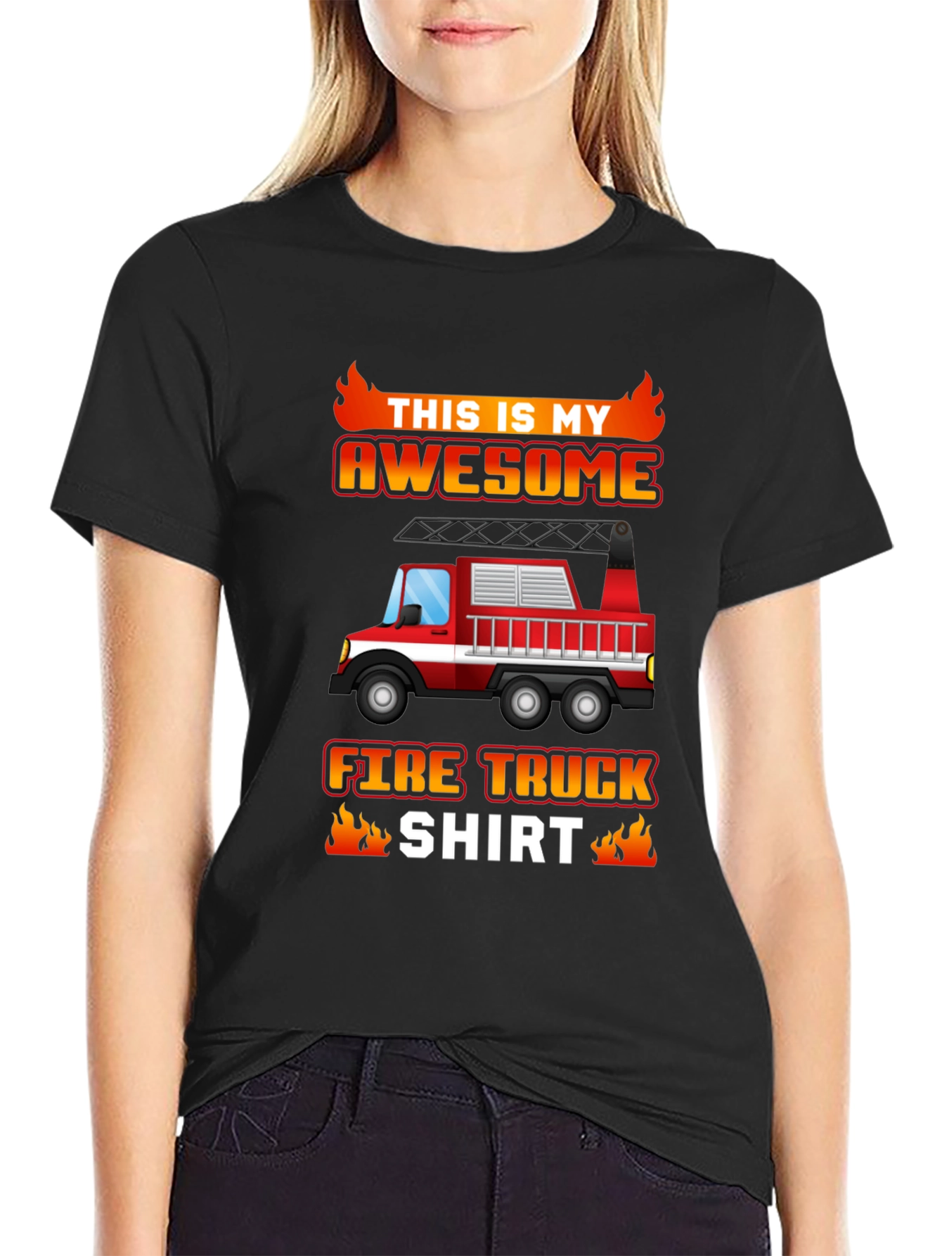 Awesome Fire Truck Graphic Tee