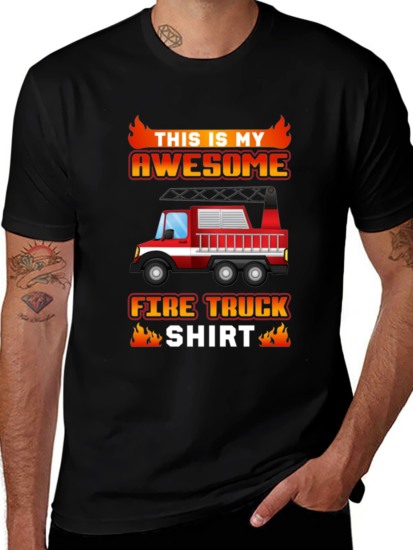 Awesome Fire Truck Graphic Tee