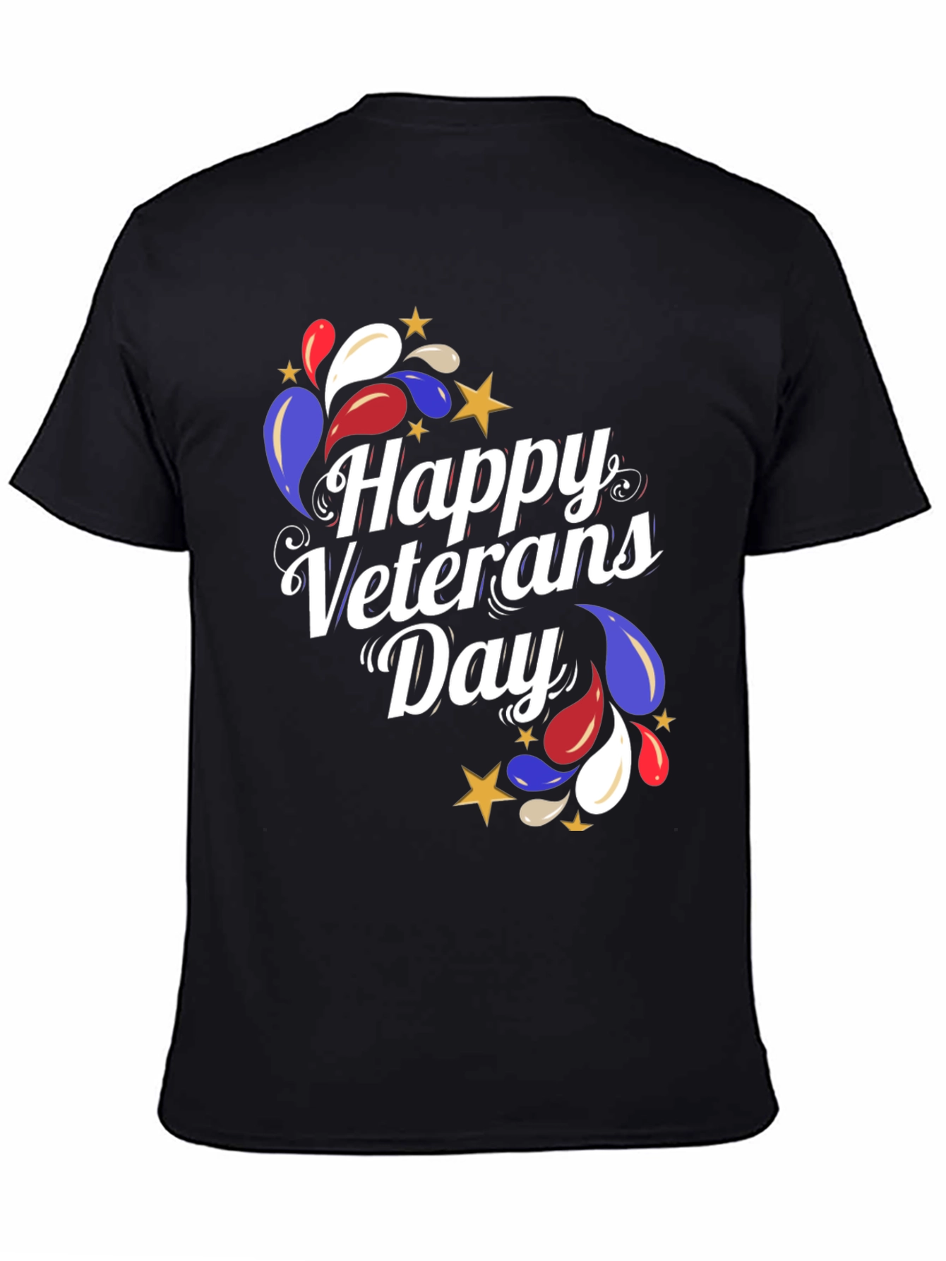 Happy Veterans Day Black T-Shirt