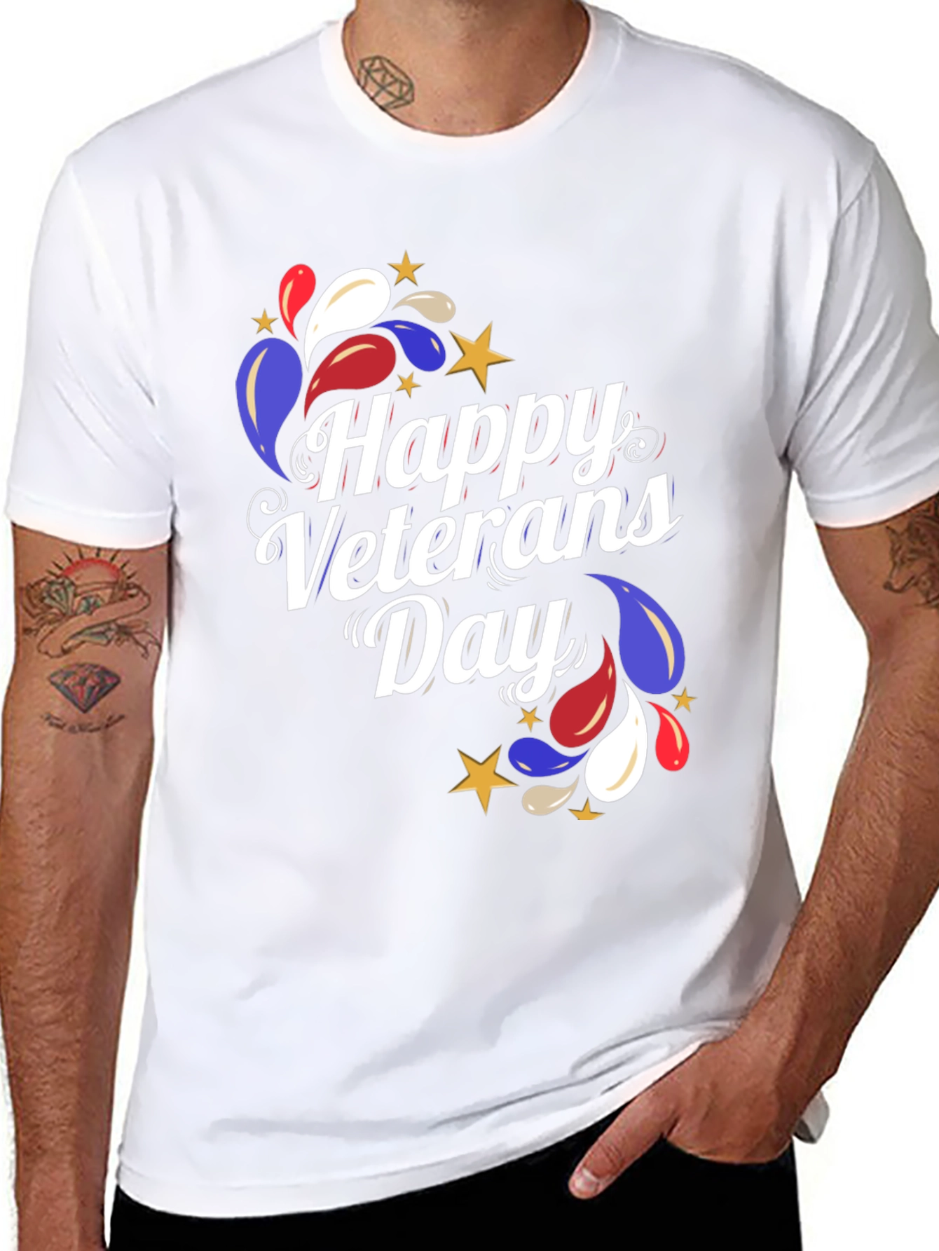 Happy Veterans Day Black T-Shirt