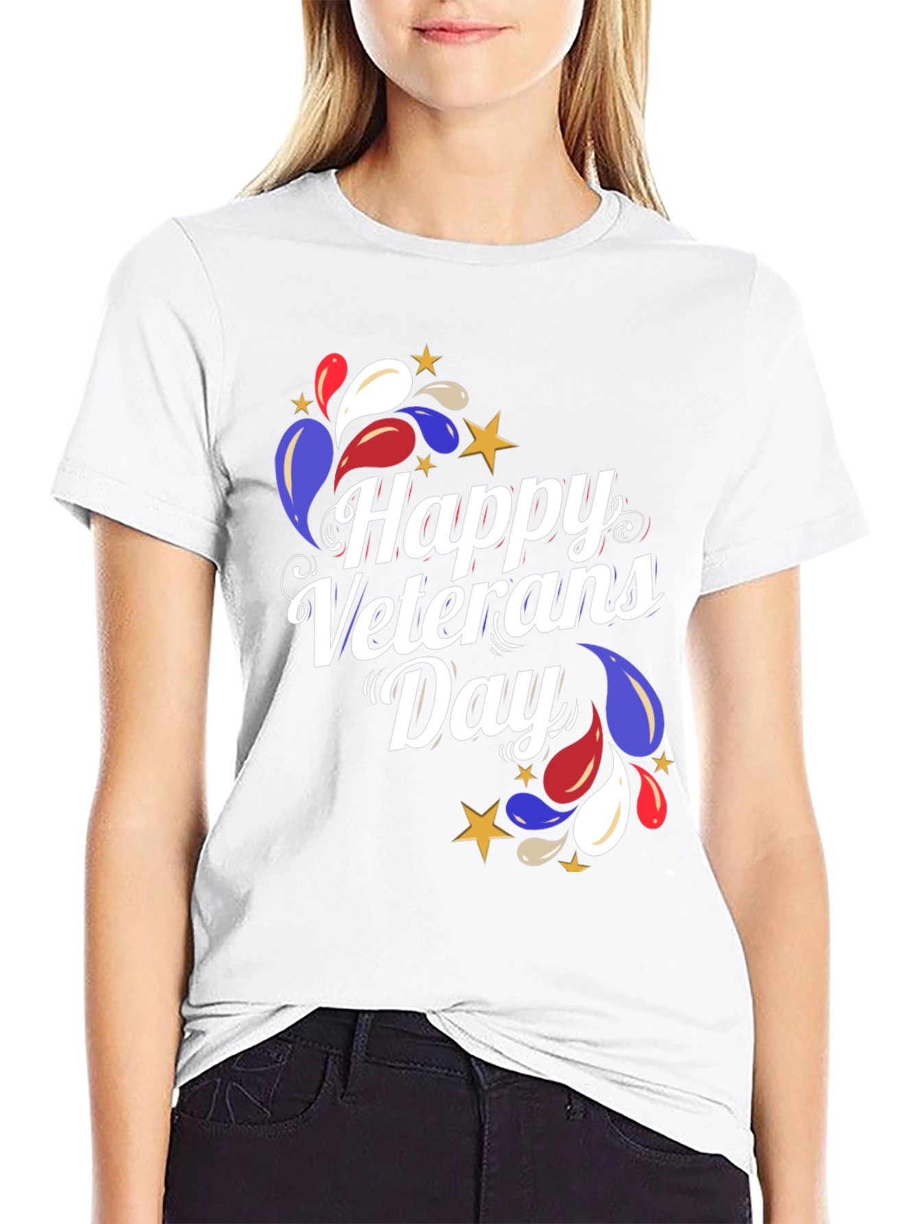 Happy Veterans Day Black T-Shirt