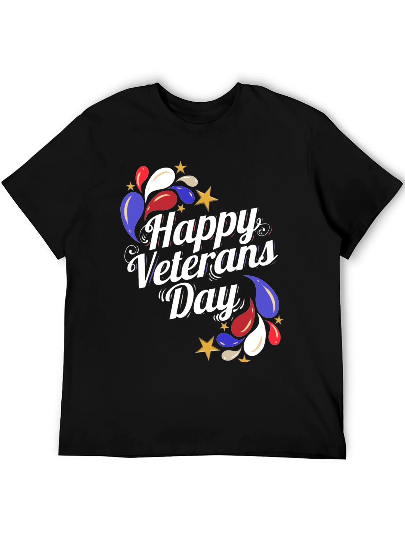 Happy Veterans Day Black T-Shirt