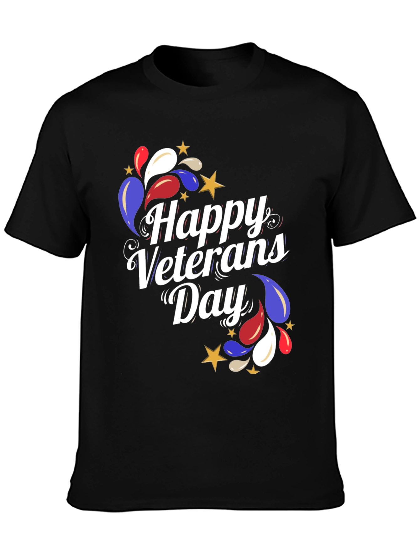 Happy Veterans Day Black T-Shirt