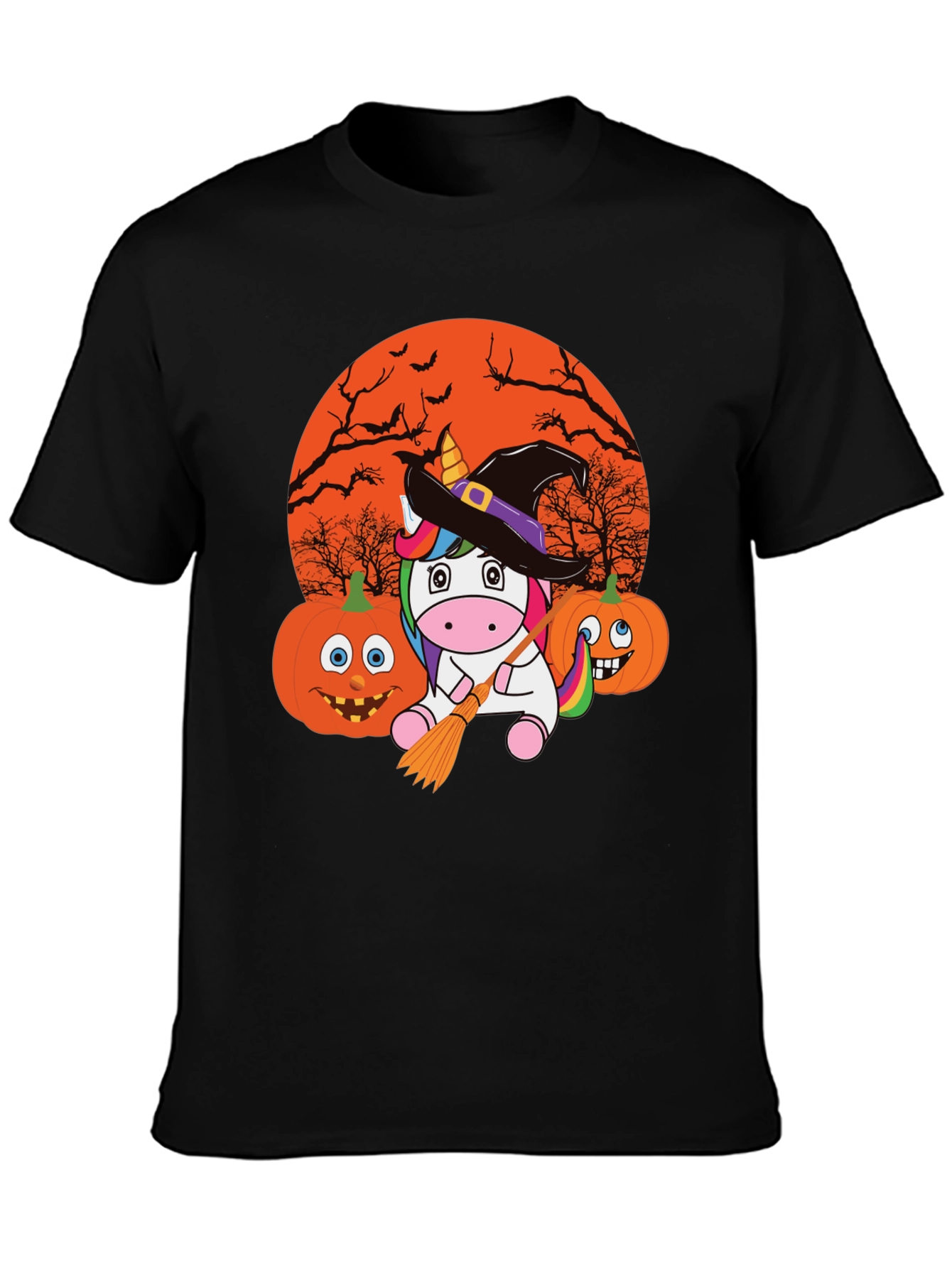 Halloween Unicorn Witch T-Shirt