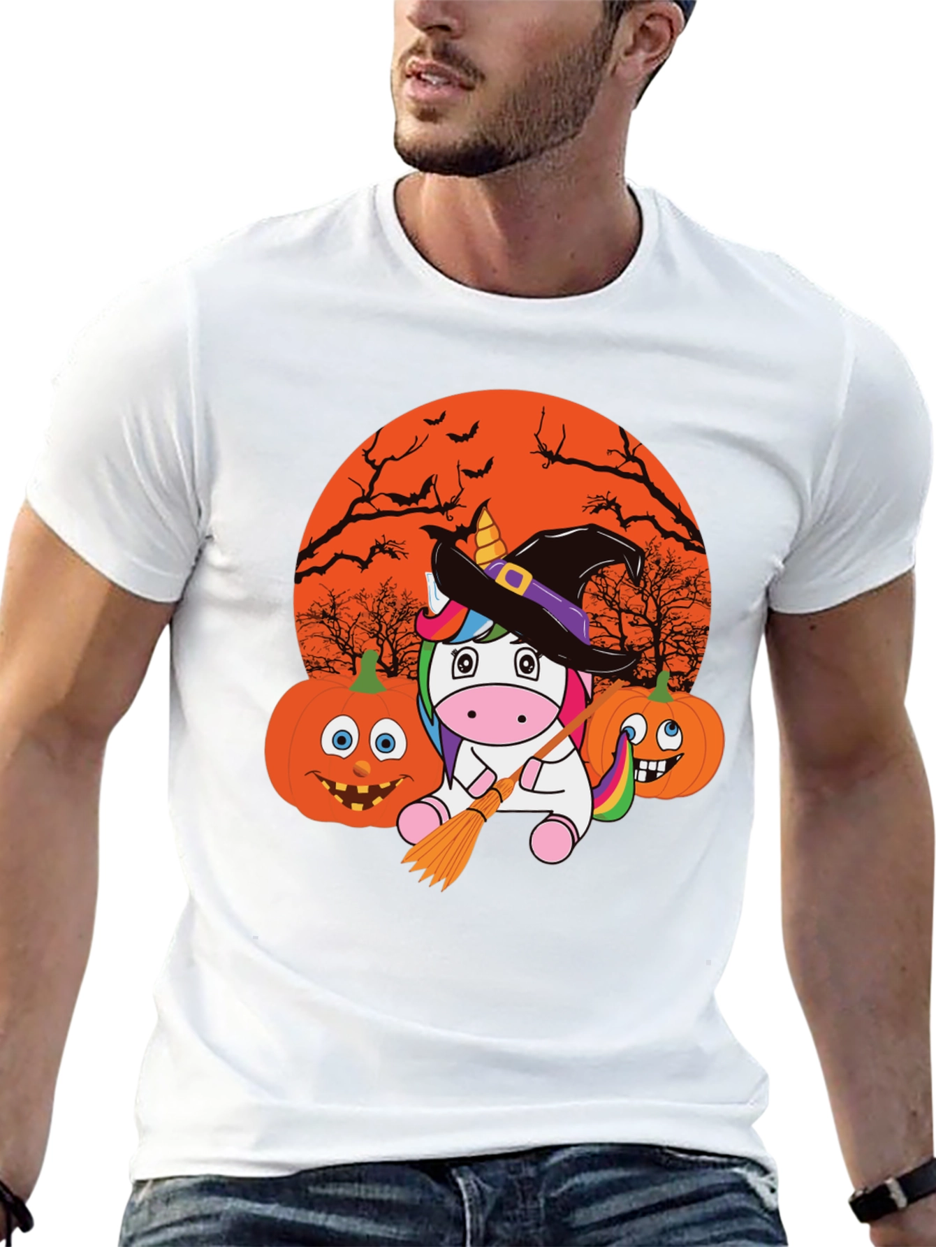 Halloween Unicorn Witch T-Shirt