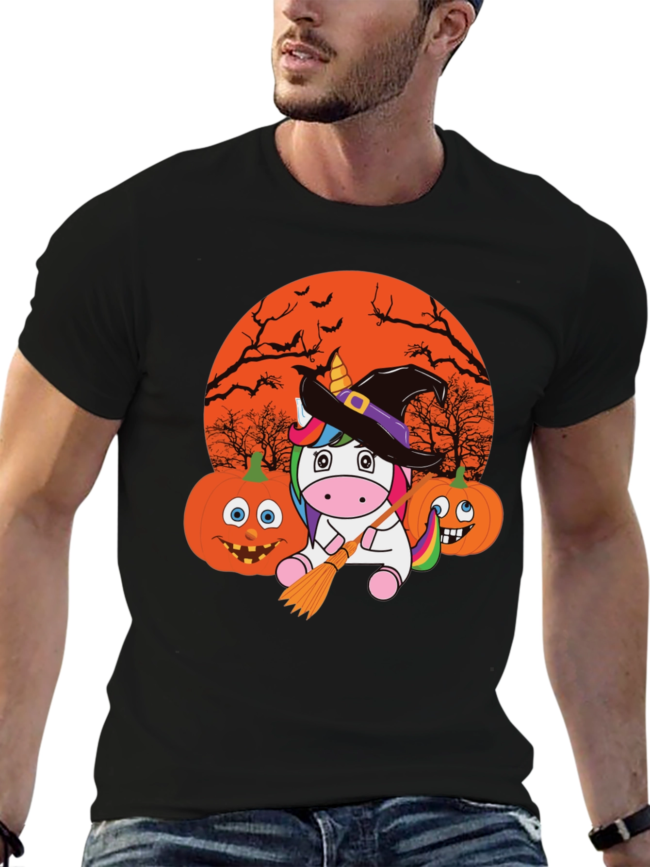 Halloween Unicorn Witch T-Shirt