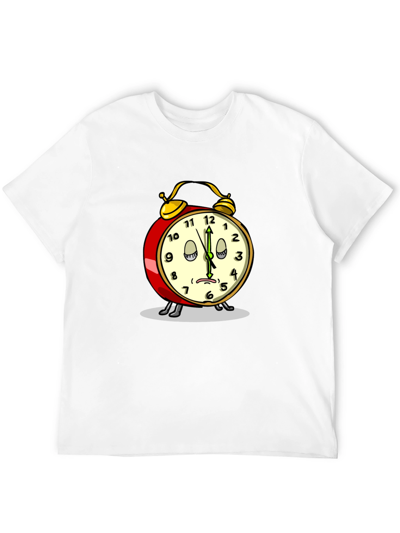 Funny Sleepy Alarm Clock Black T-Shirt