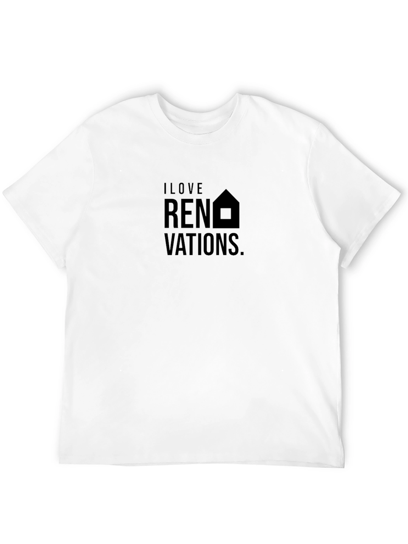 I Love Renovations Black Crew Neck T-Shirt