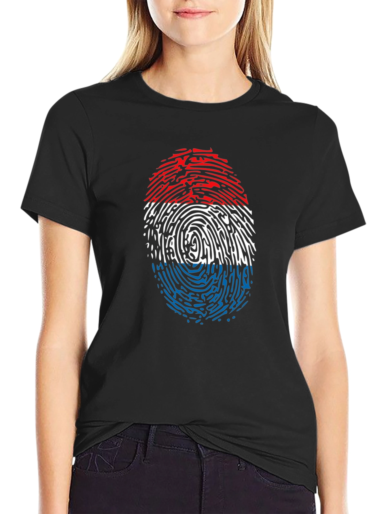 Dutch Flag Fingerprint T-Shirt