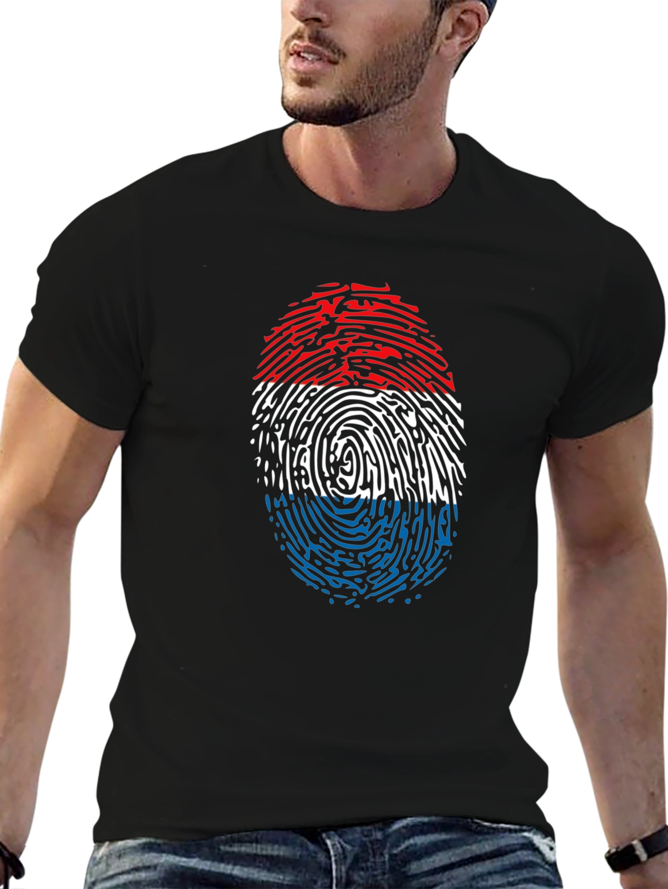 Dutch Flag Fingerprint T-Shirt