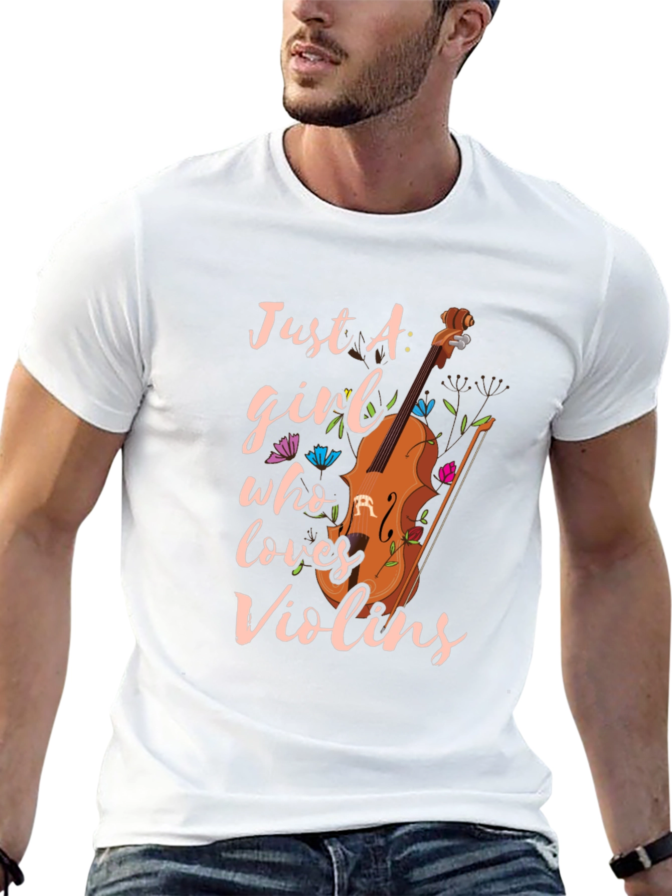 Just A Girl Who Loves Violins T-Shirt