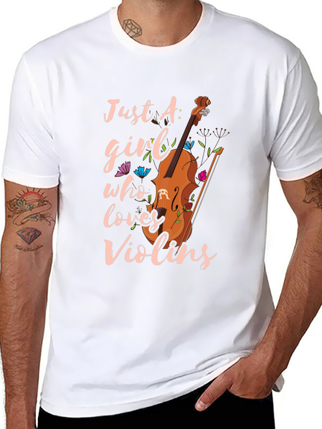 Just A Girl Who Loves Violins T-Shirt