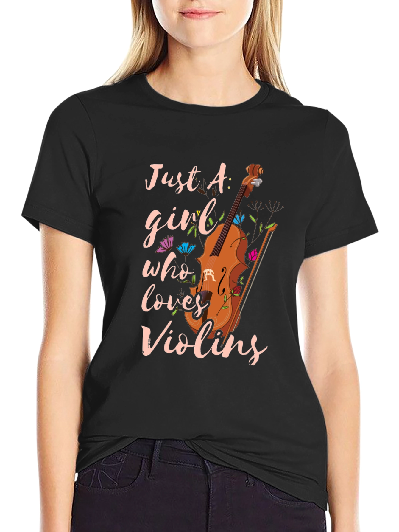 Just A Girl Who Loves Violins T-Shirt