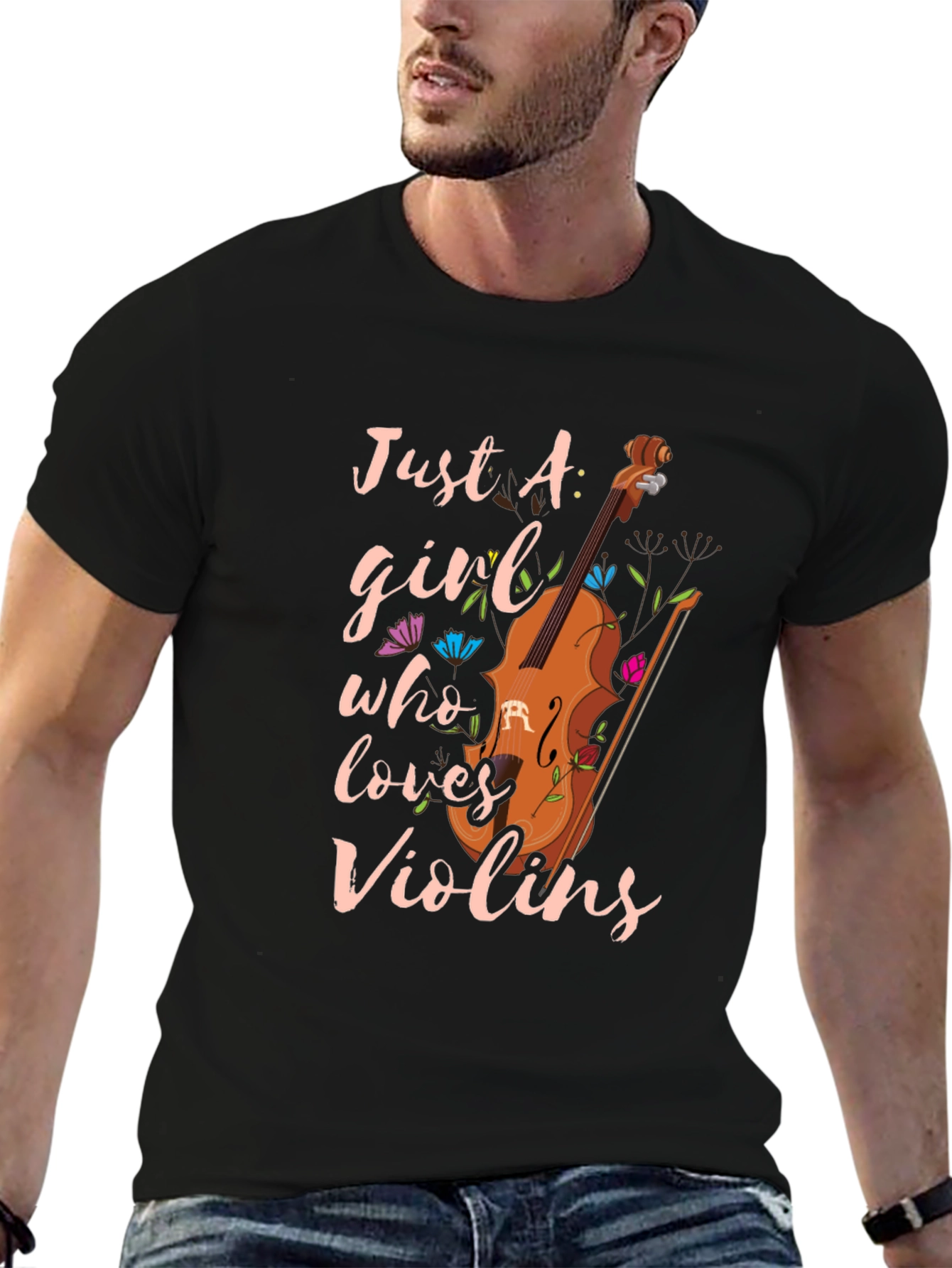 Just A Girl Who Loves Violins T-Shirt