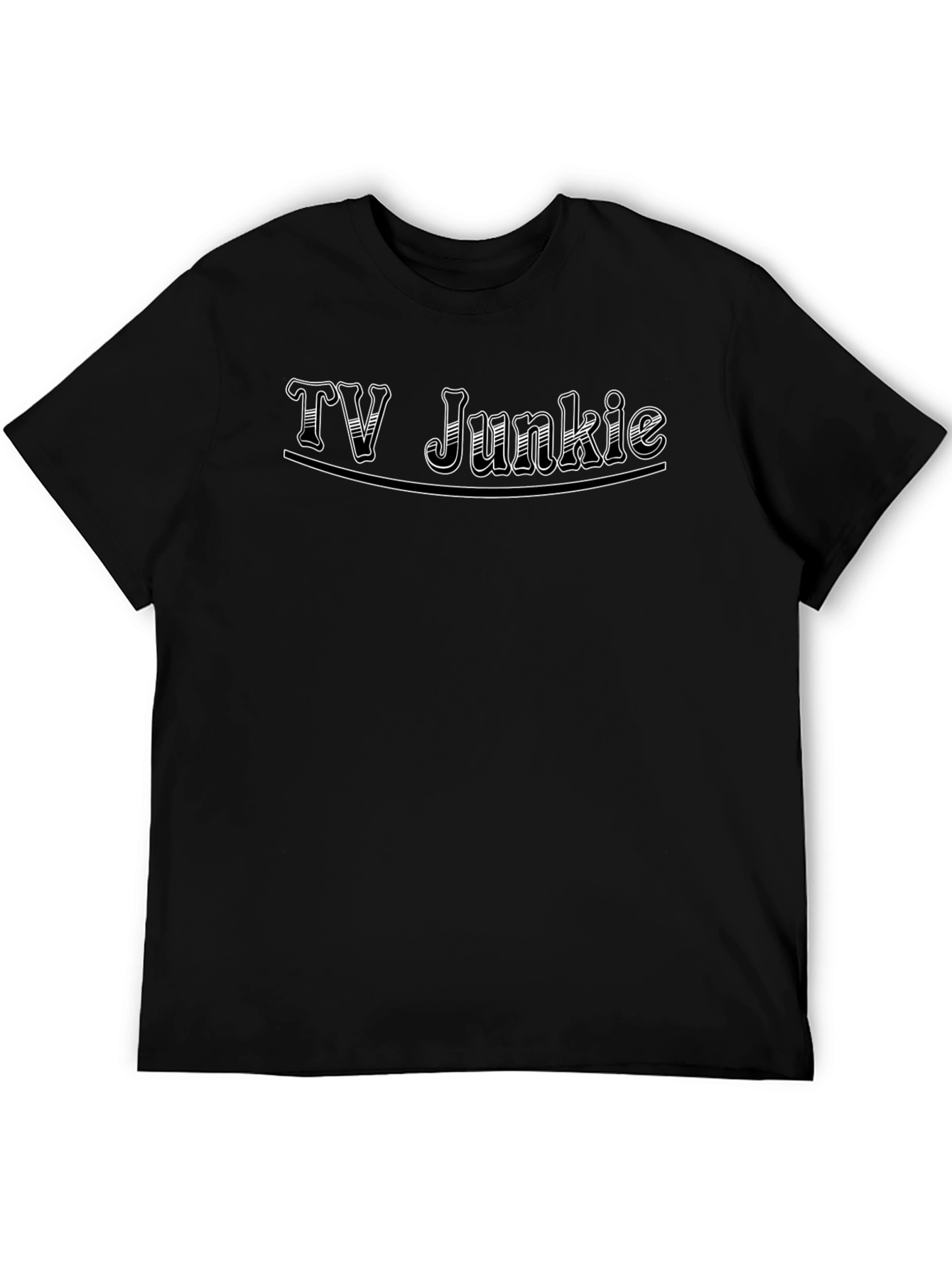 TV Junkie Black T-Shirt - Graphic Tee