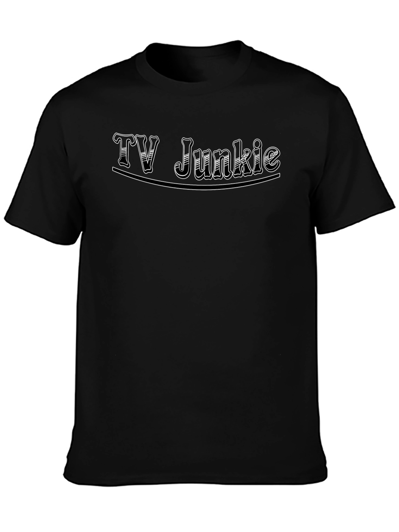 TV Junkie Black T-Shirt - Graphic Tee