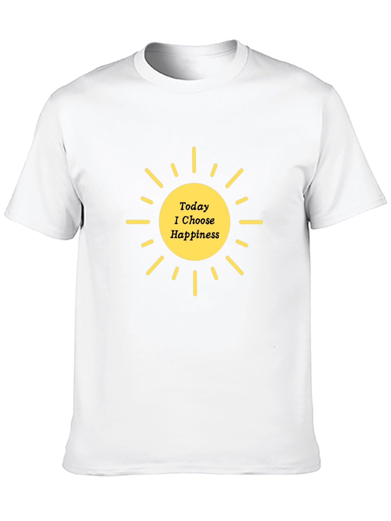 Today I Choose Happiness Graphic Tee - Black