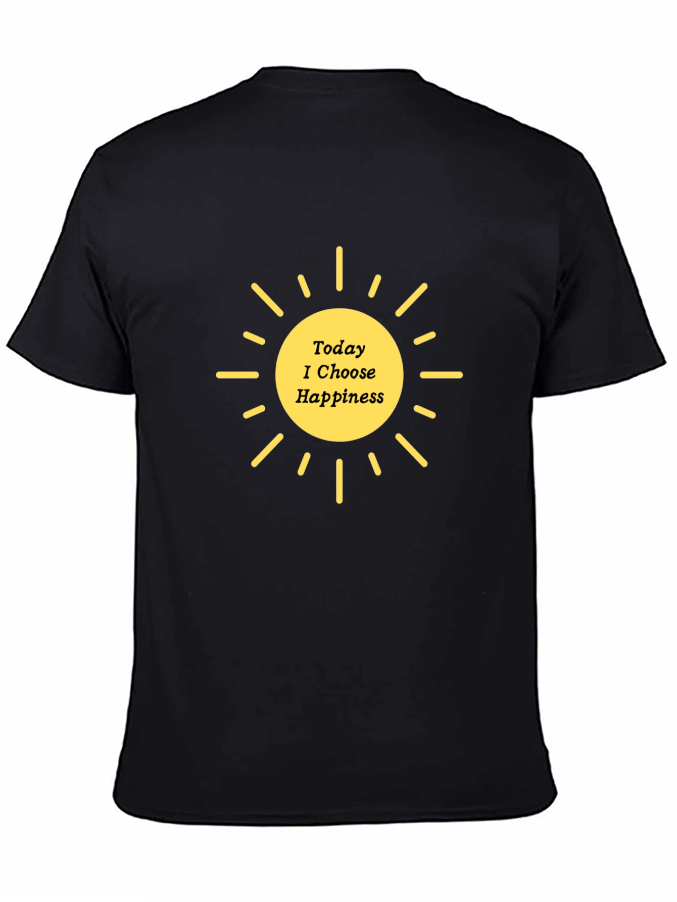 Today I Choose Happiness Graphic Tee - Black