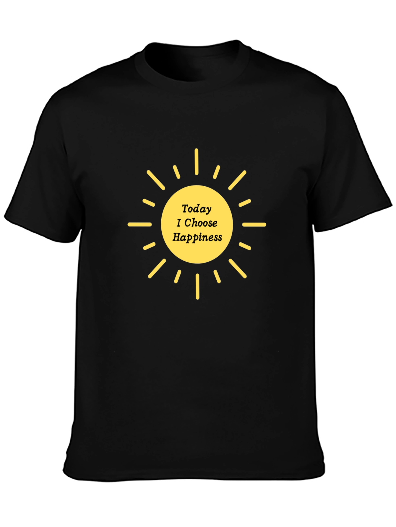 Today I Choose Happiness Graphic Tee - Black
