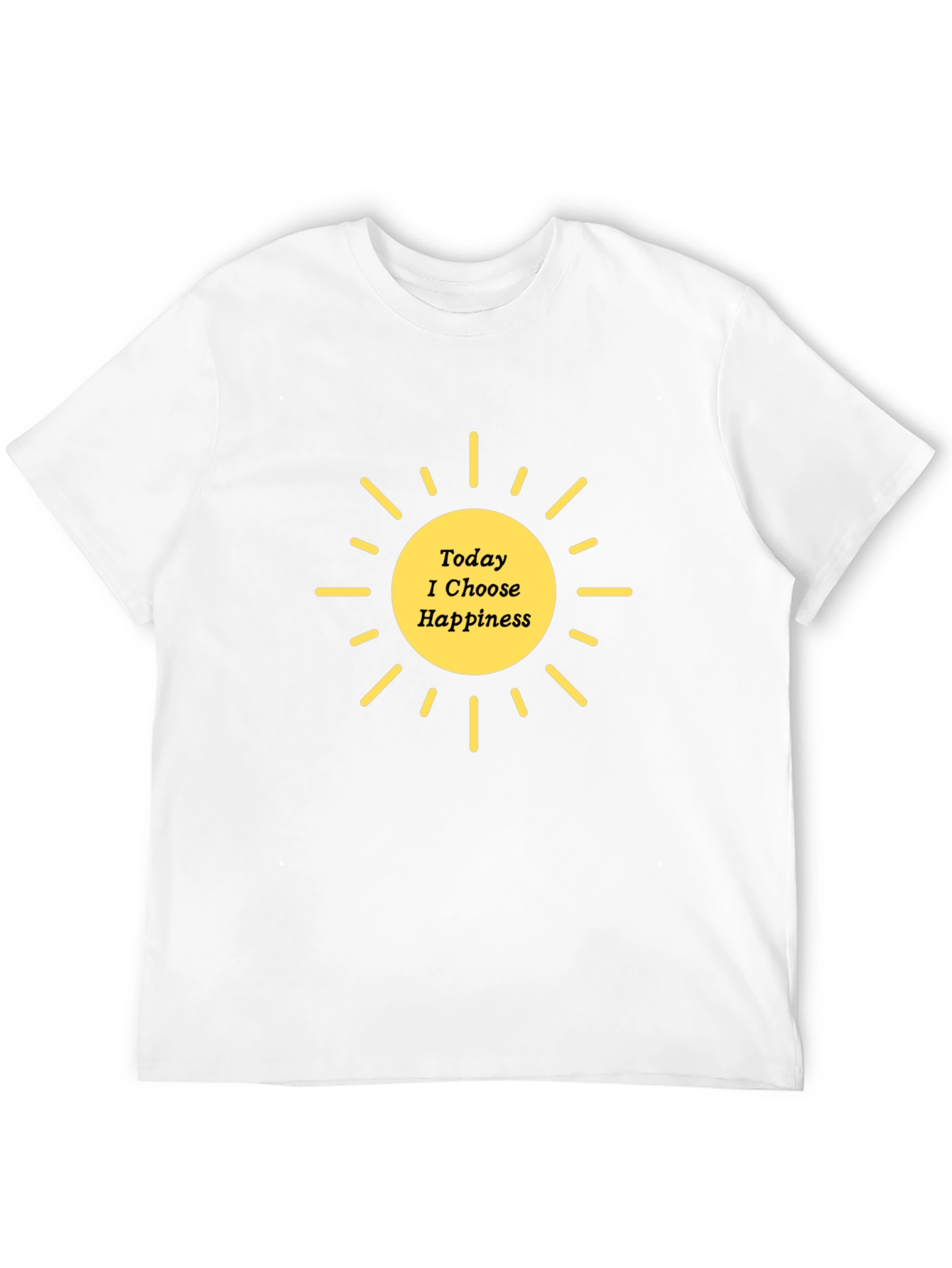 Today I Choose Happiness Graphic Tee - Black