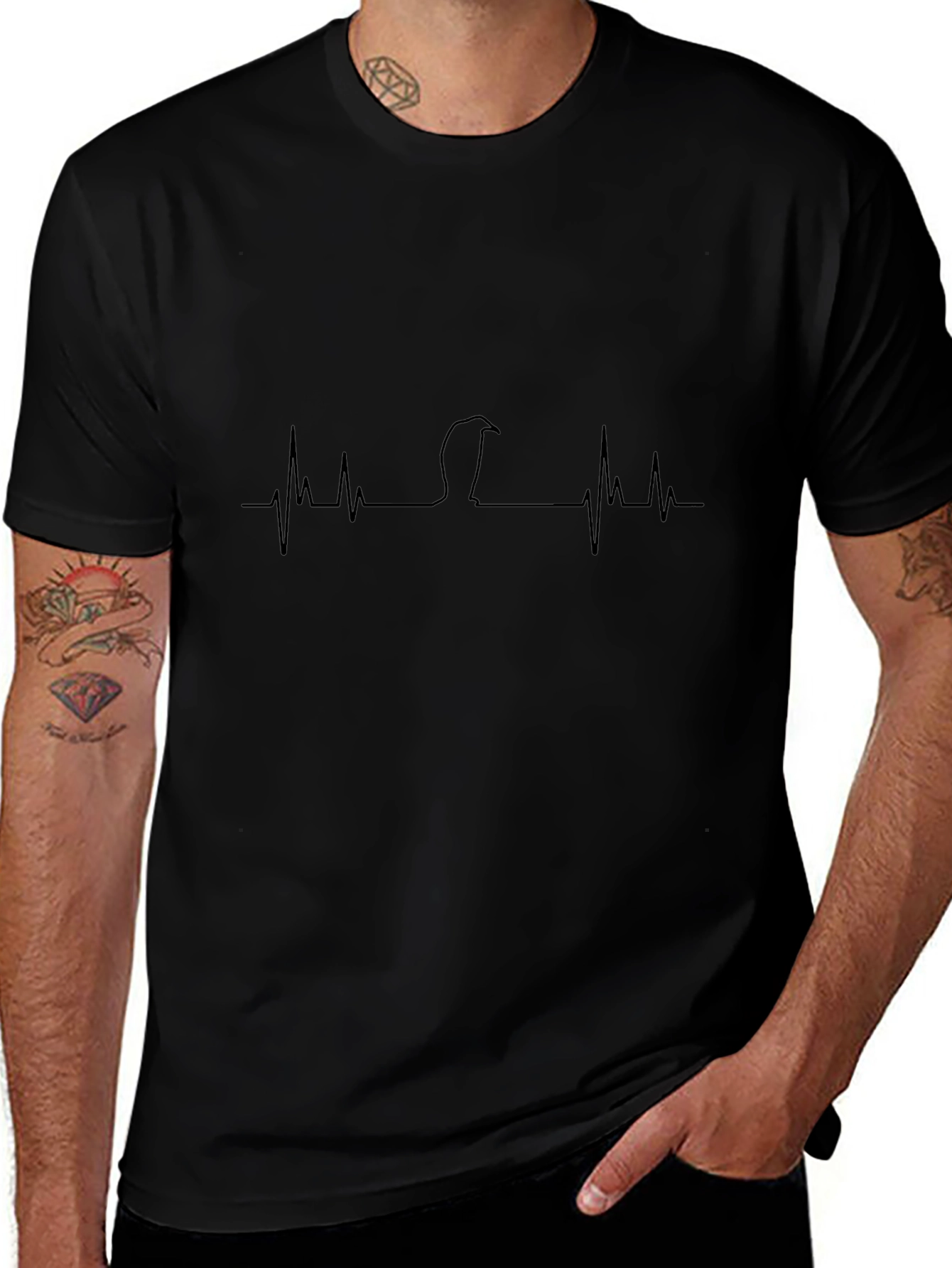 Cobra Heartbeat Graphic T-Shirt - Black