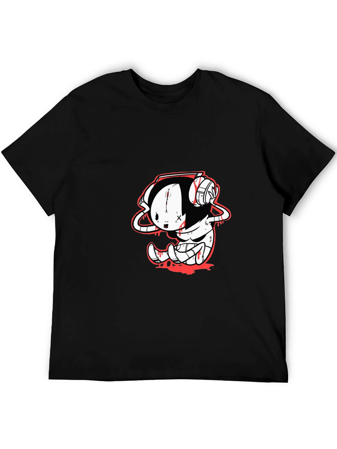 Emo Character Black T-Shirt