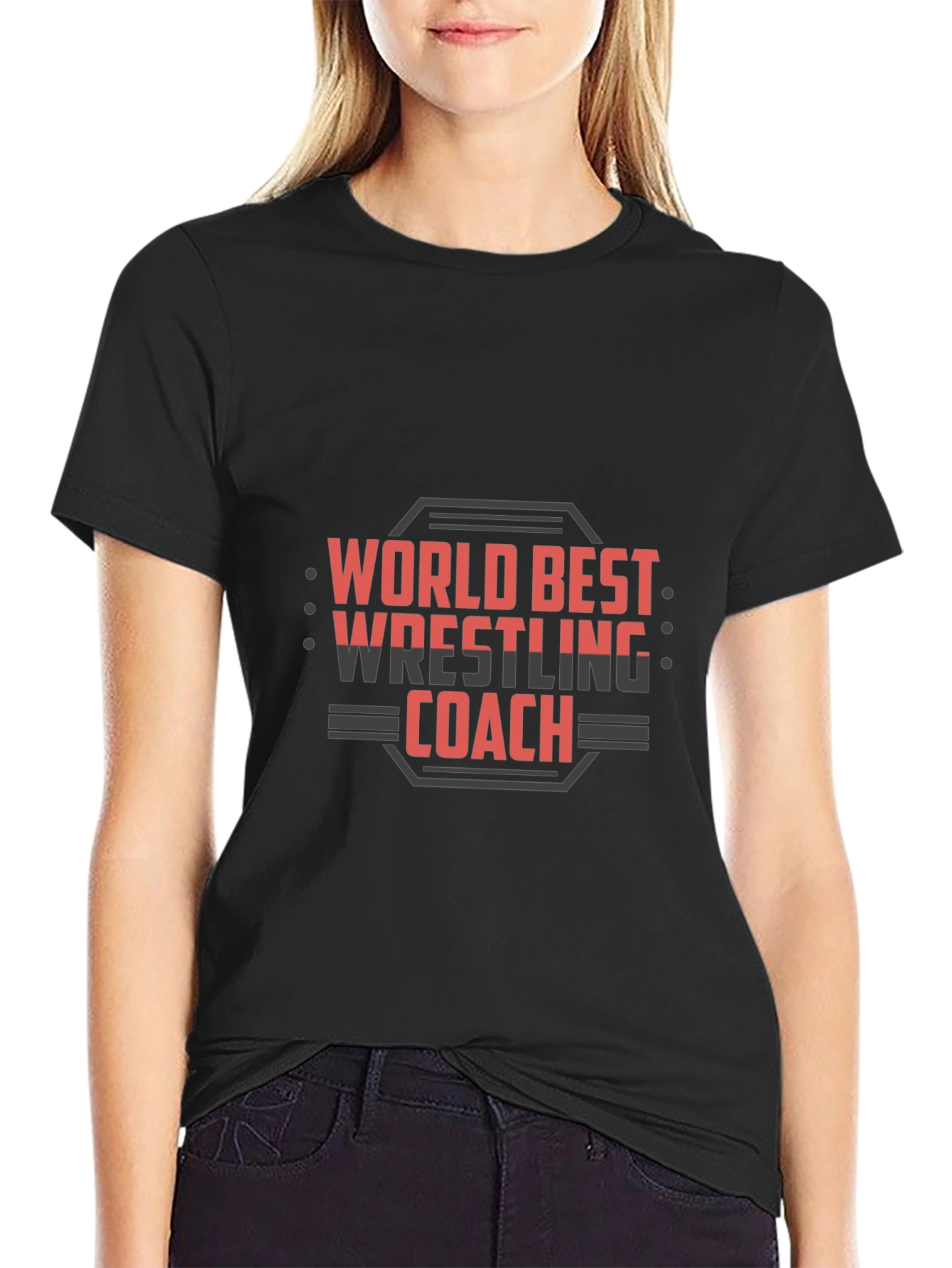 World Best Wrestling Coach Graphic T-Shirt