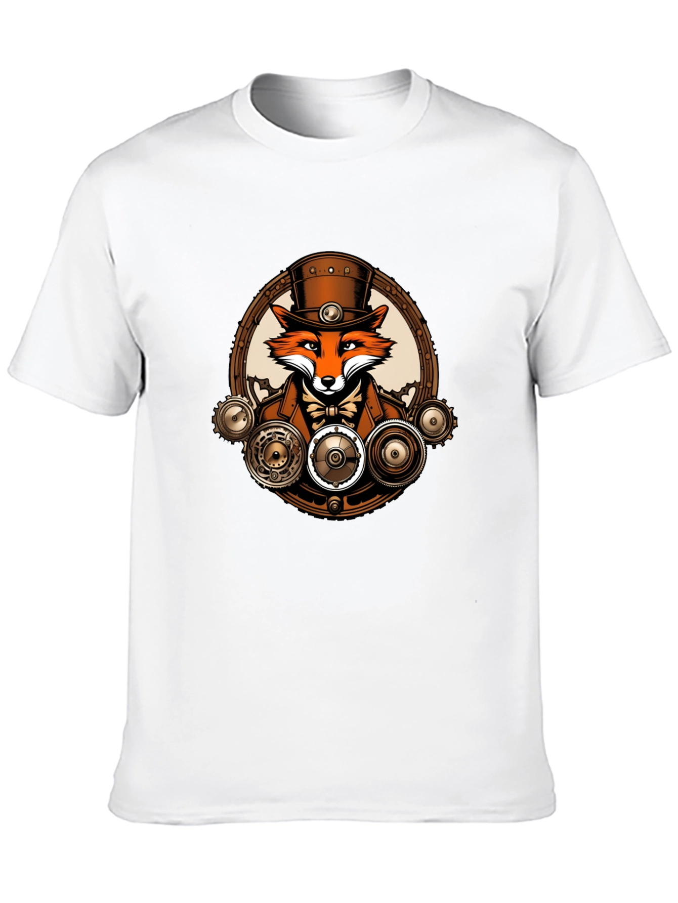Steampunk Fox T-Shirt - Unique Graphic Tee