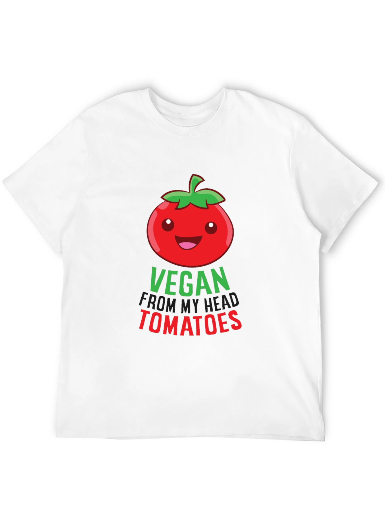 Vegan From My Head Tomatoes Black T-Shirt