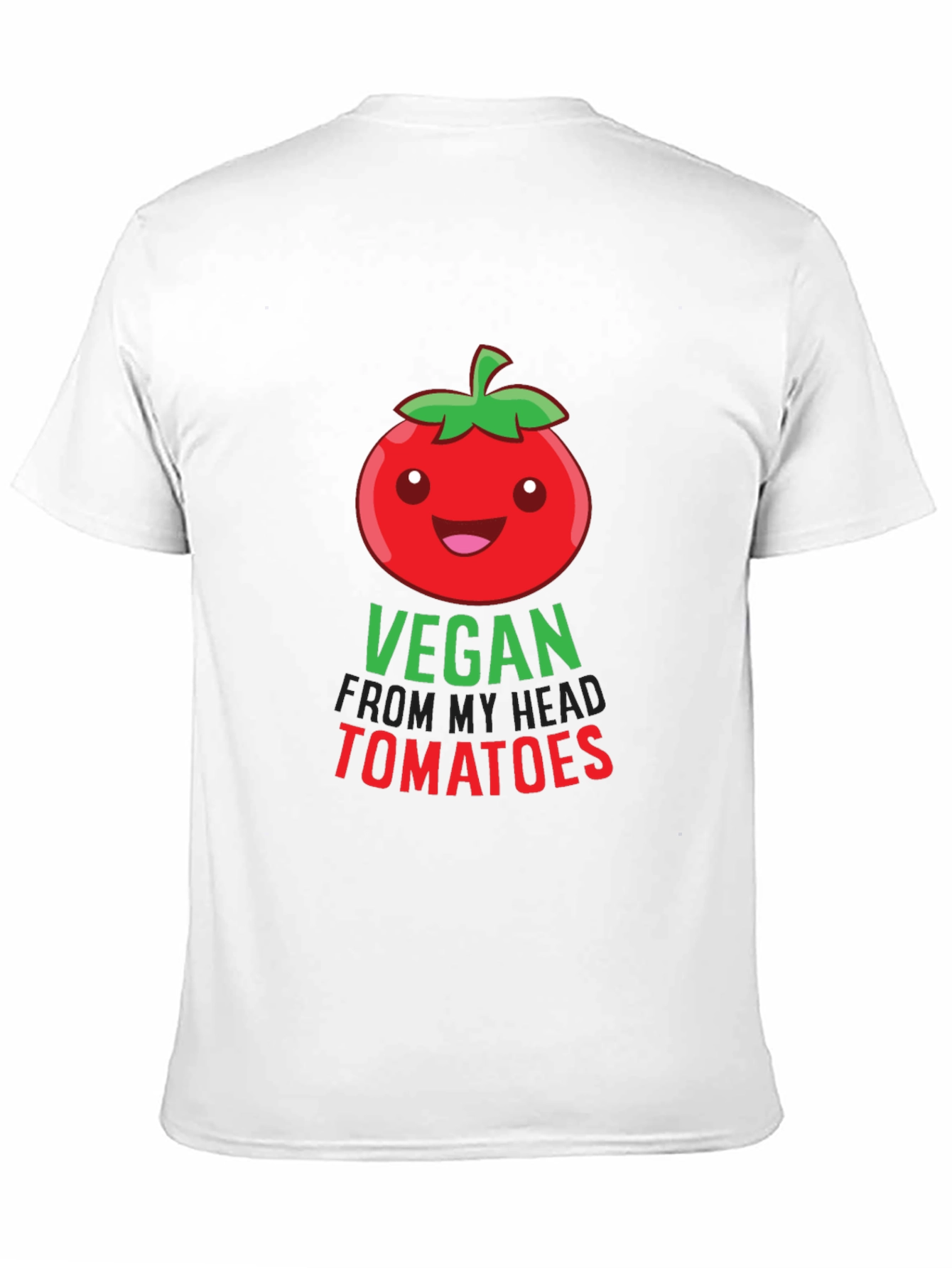 Vegan From My Head Tomatoes Black T-Shirt