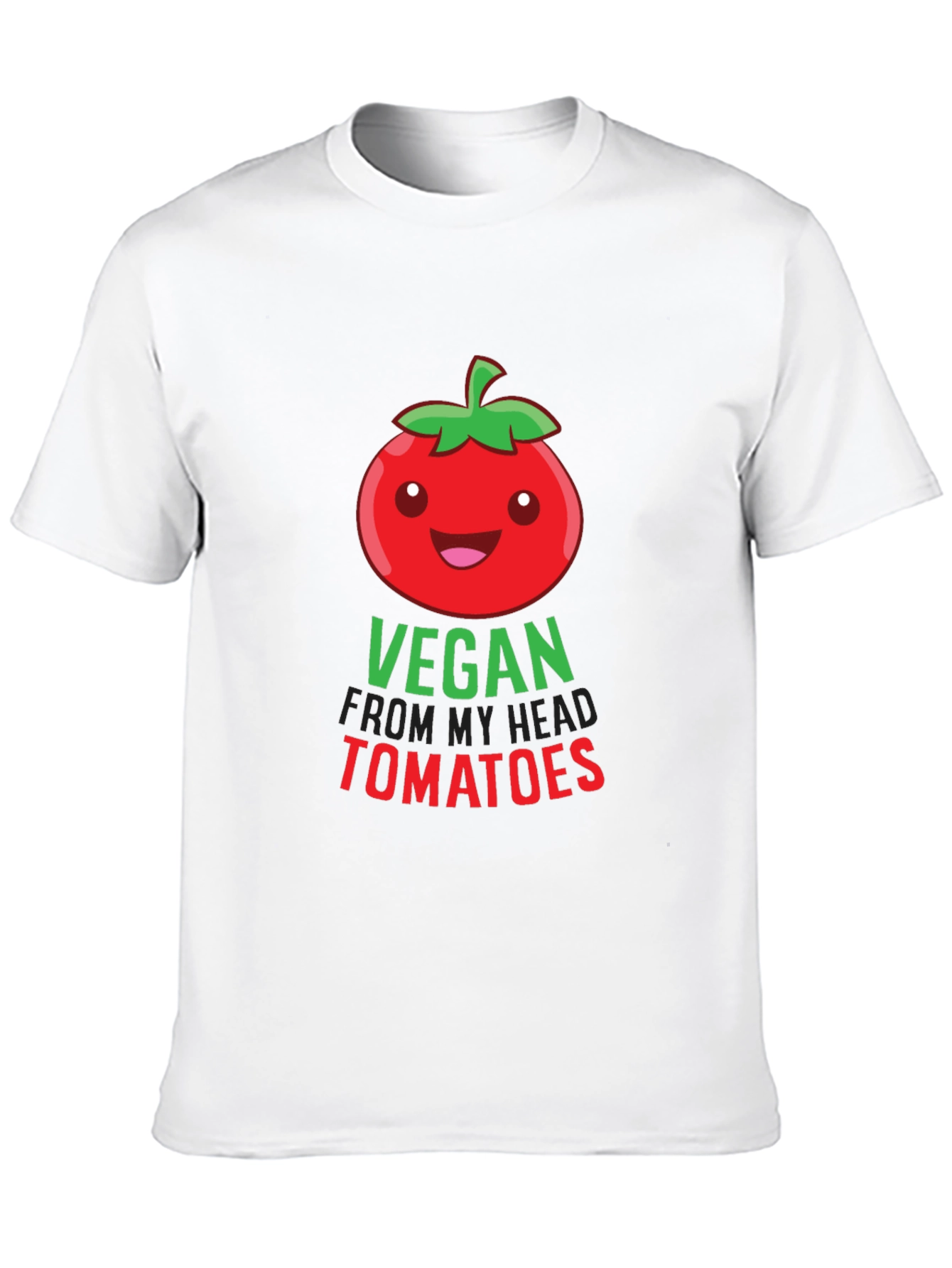 Vegan From My Head Tomatoes Black T-Shirt