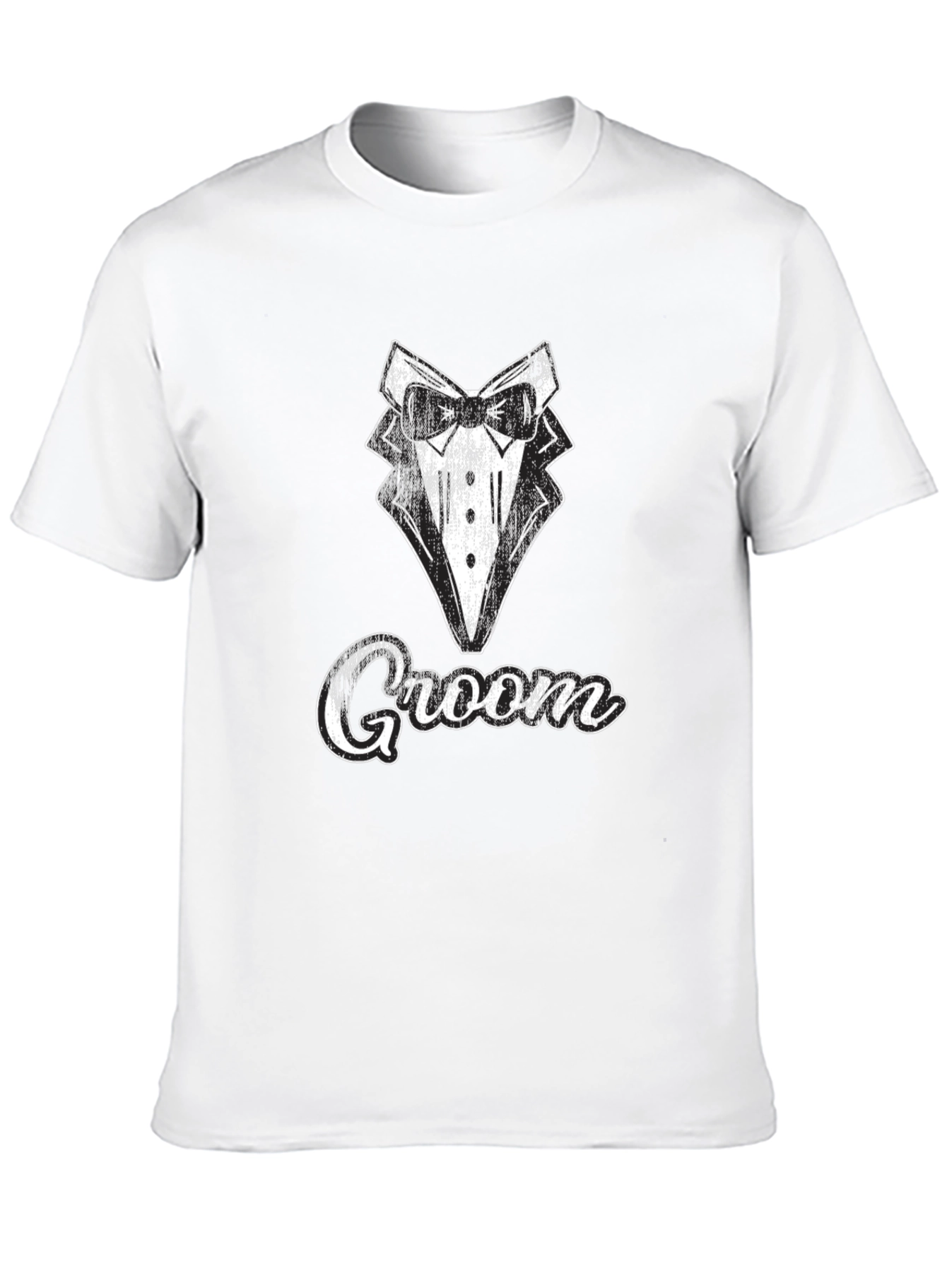 Groom Tuxedo Graphic Tee - Wedding Party T-Shirt
