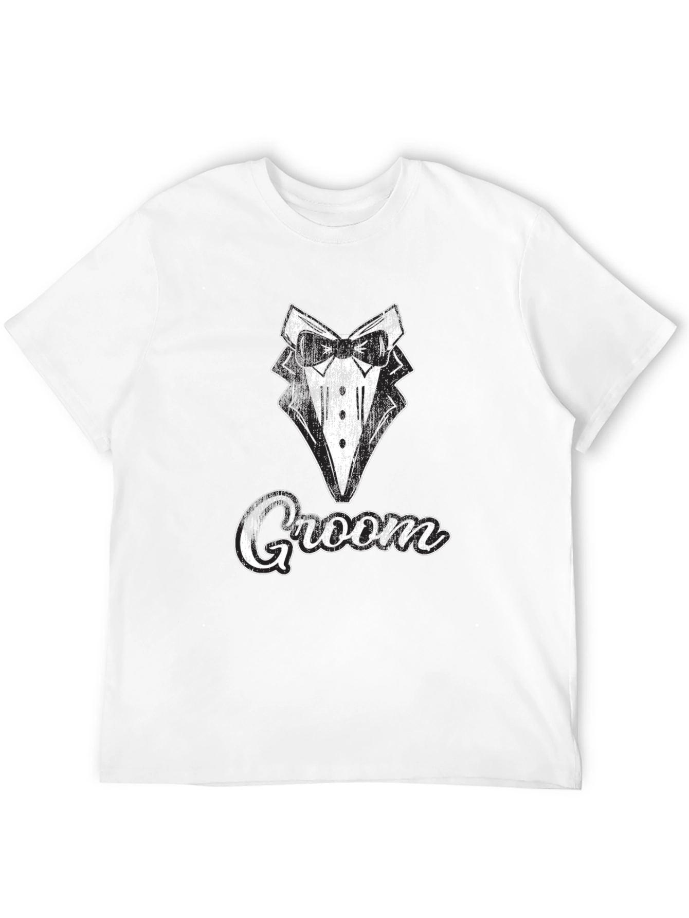 Groom Tuxedo Graphic Tee - Wedding Party T-Shirt