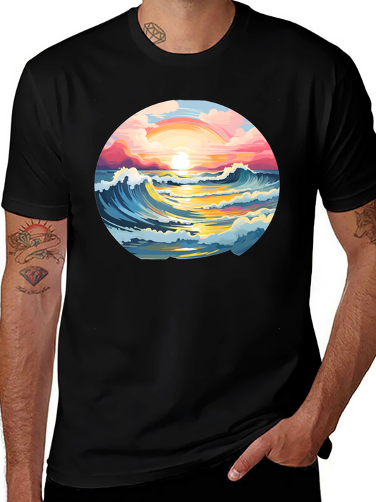Sunset Waves Graphic Tee
