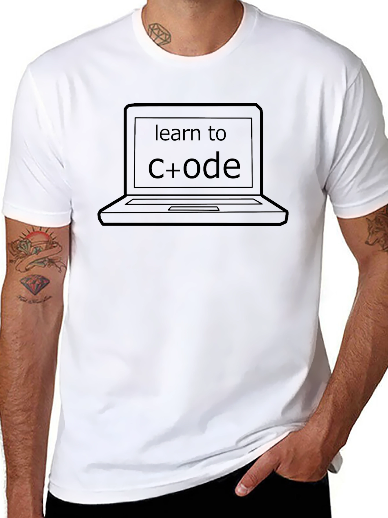 Learn to Code - Black Cotton T-Shirt