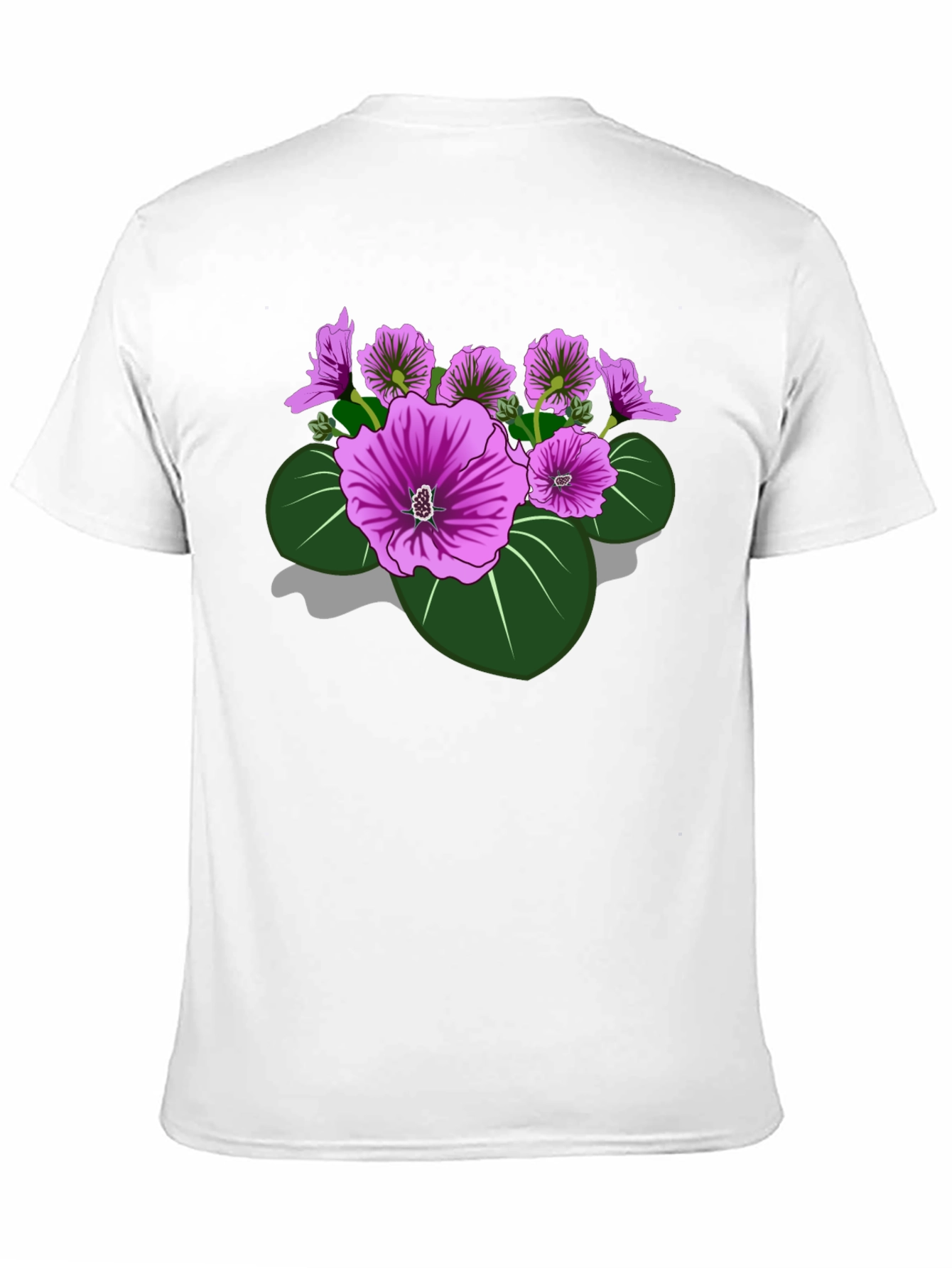 Floral Graphic Tee - Bold Purple Blooms