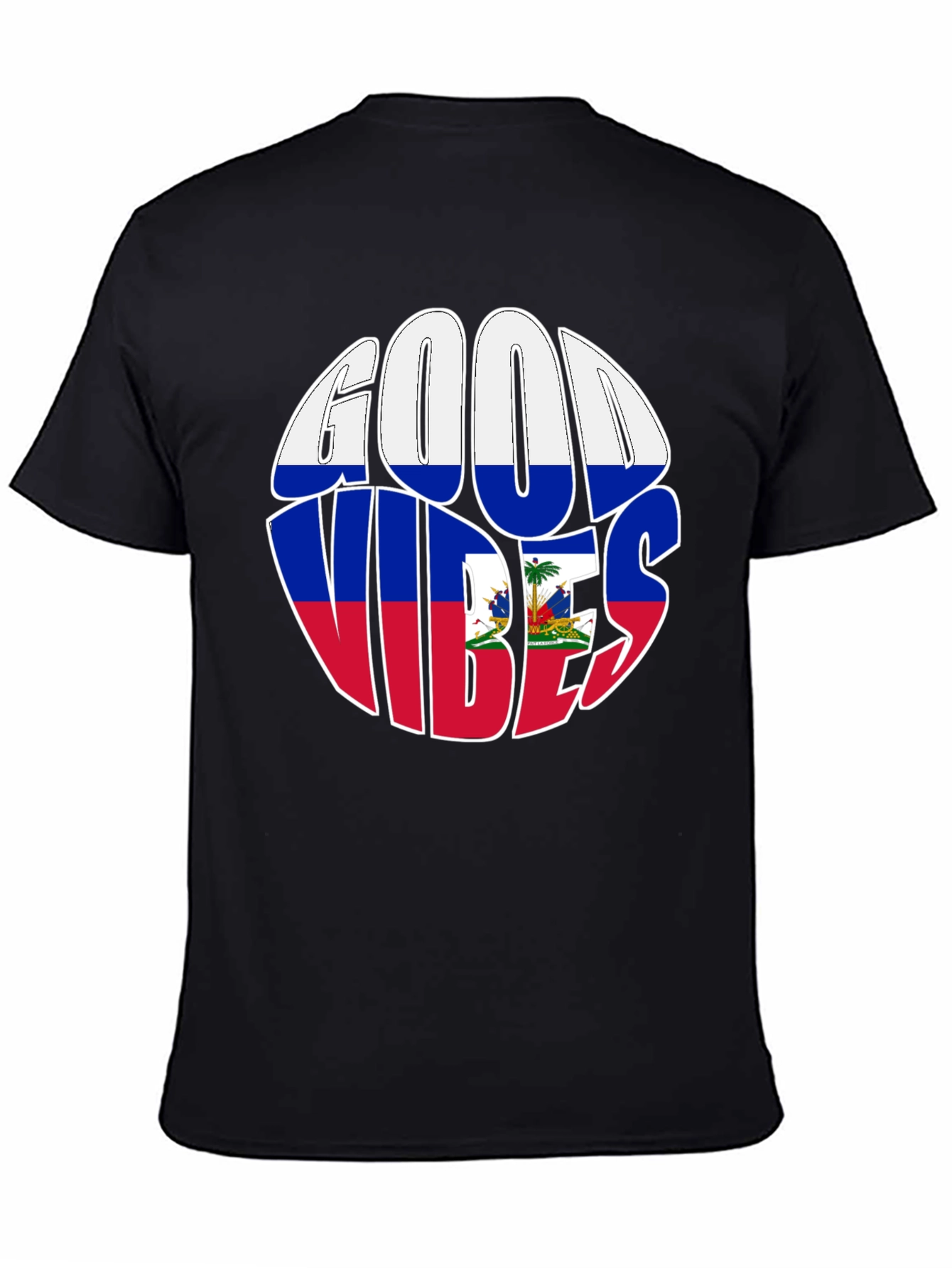 Haiti Flag Good Vibes T-Shirt
