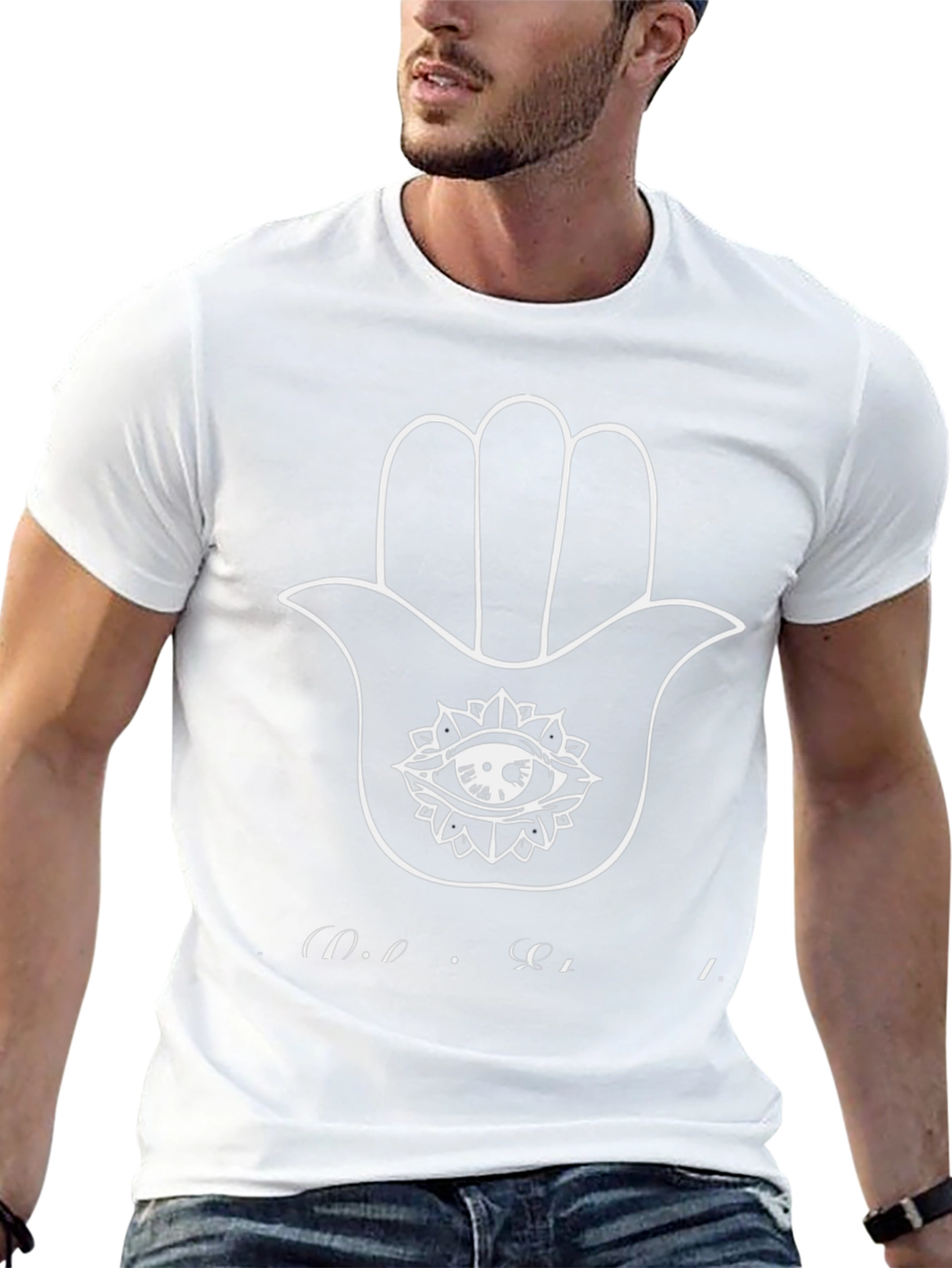 Hamsa Hand Graphic T-Shirt - Mens Black Tee
