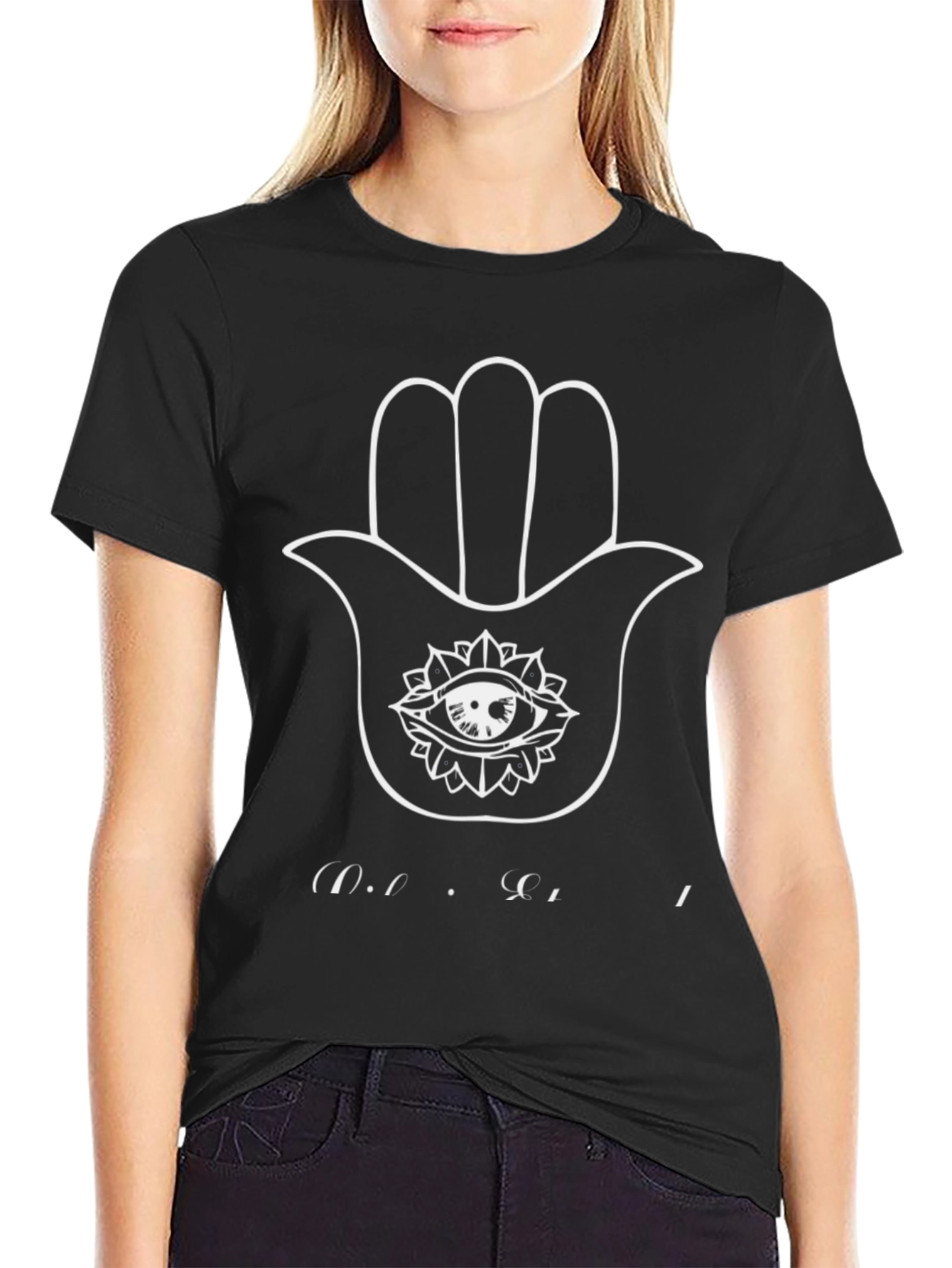 Hamsa Hand Graphic T-Shirt - Mens Black Tee
