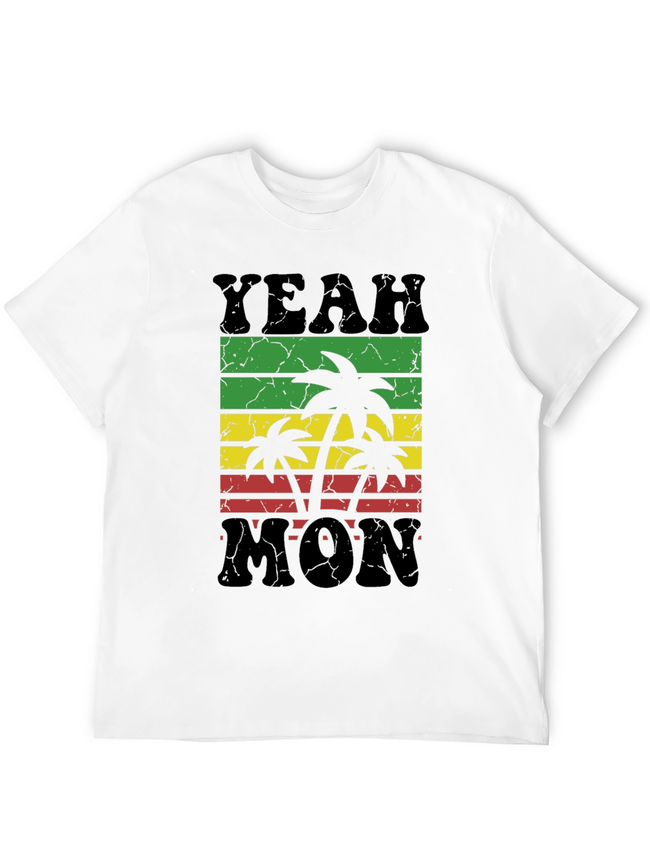 Yeah Mon Rasta T-Shirt - Reggae Palm Tree Design