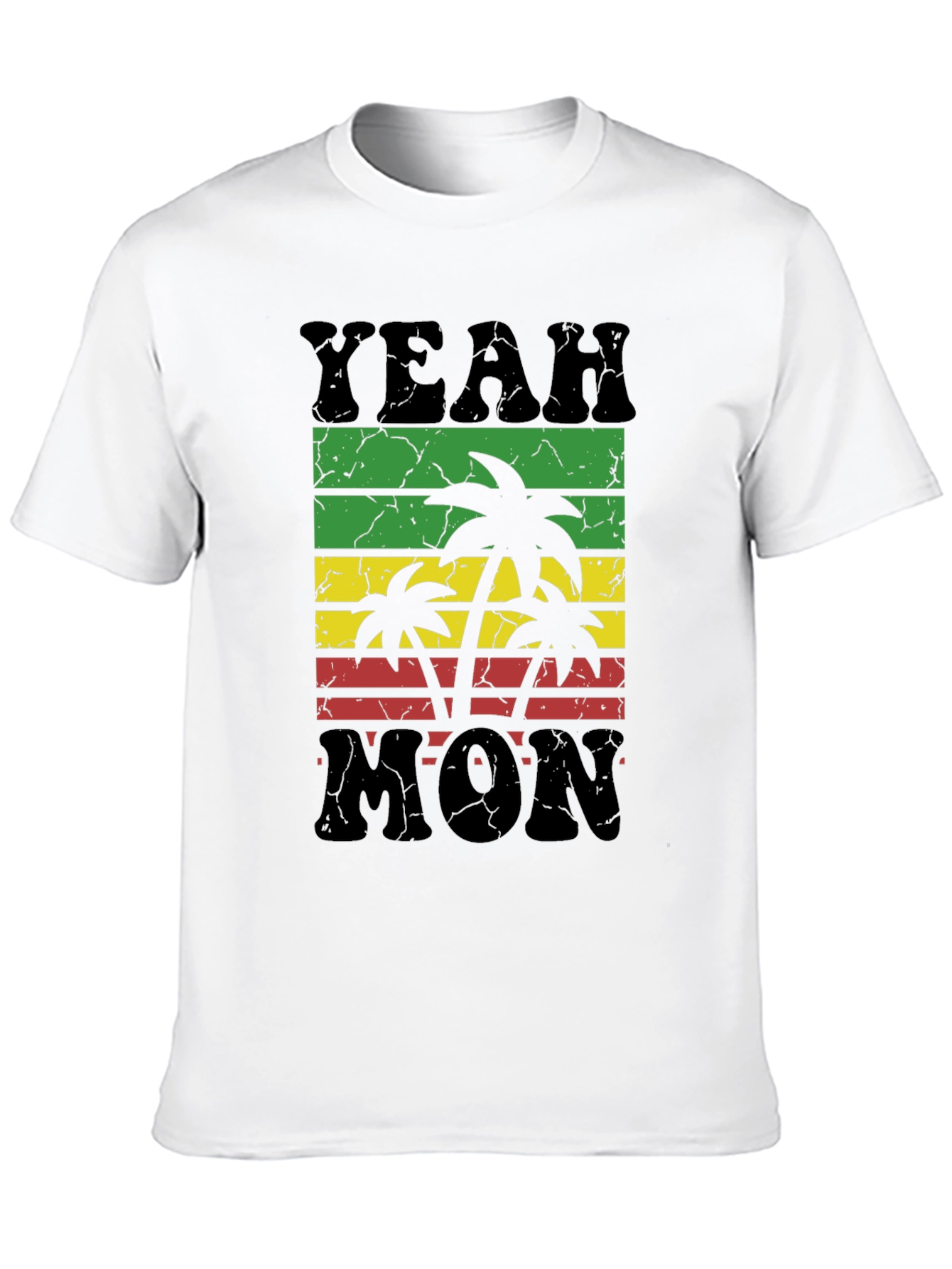 Yeah Mon Rasta T-Shirt - Reggae Palm Tree Design