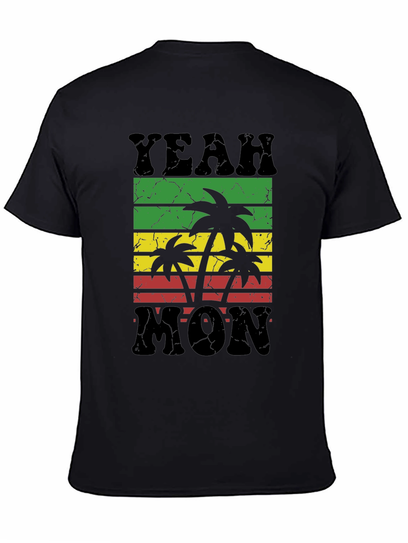 Yeah Mon Rasta T-Shirt - Reggae Palm Tree Design