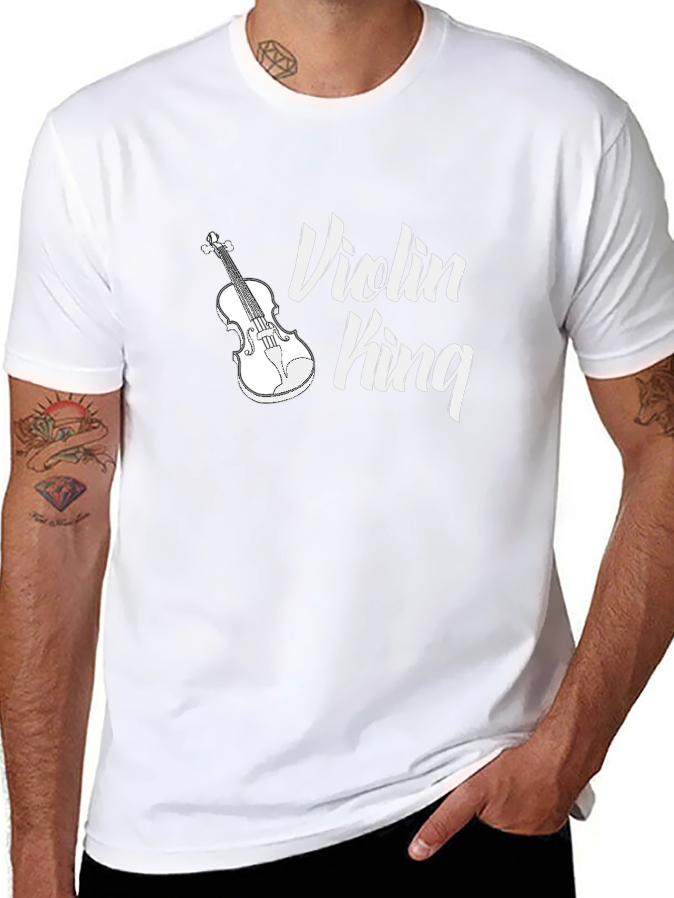 Violin King Graphic Tee - Musicians Style T-Shirt
