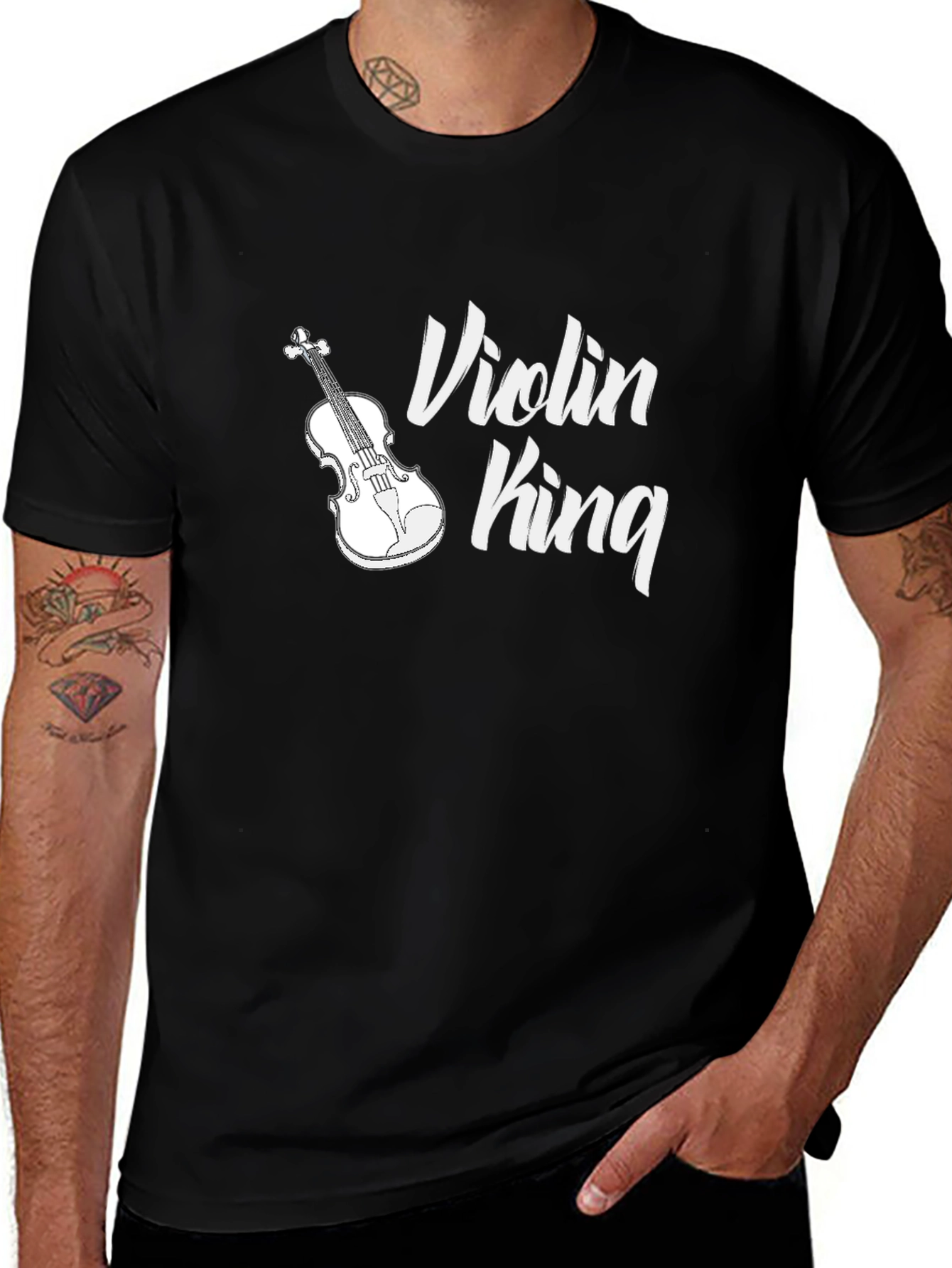 Violin King Graphic Tee - Musicians Style T-Shirt