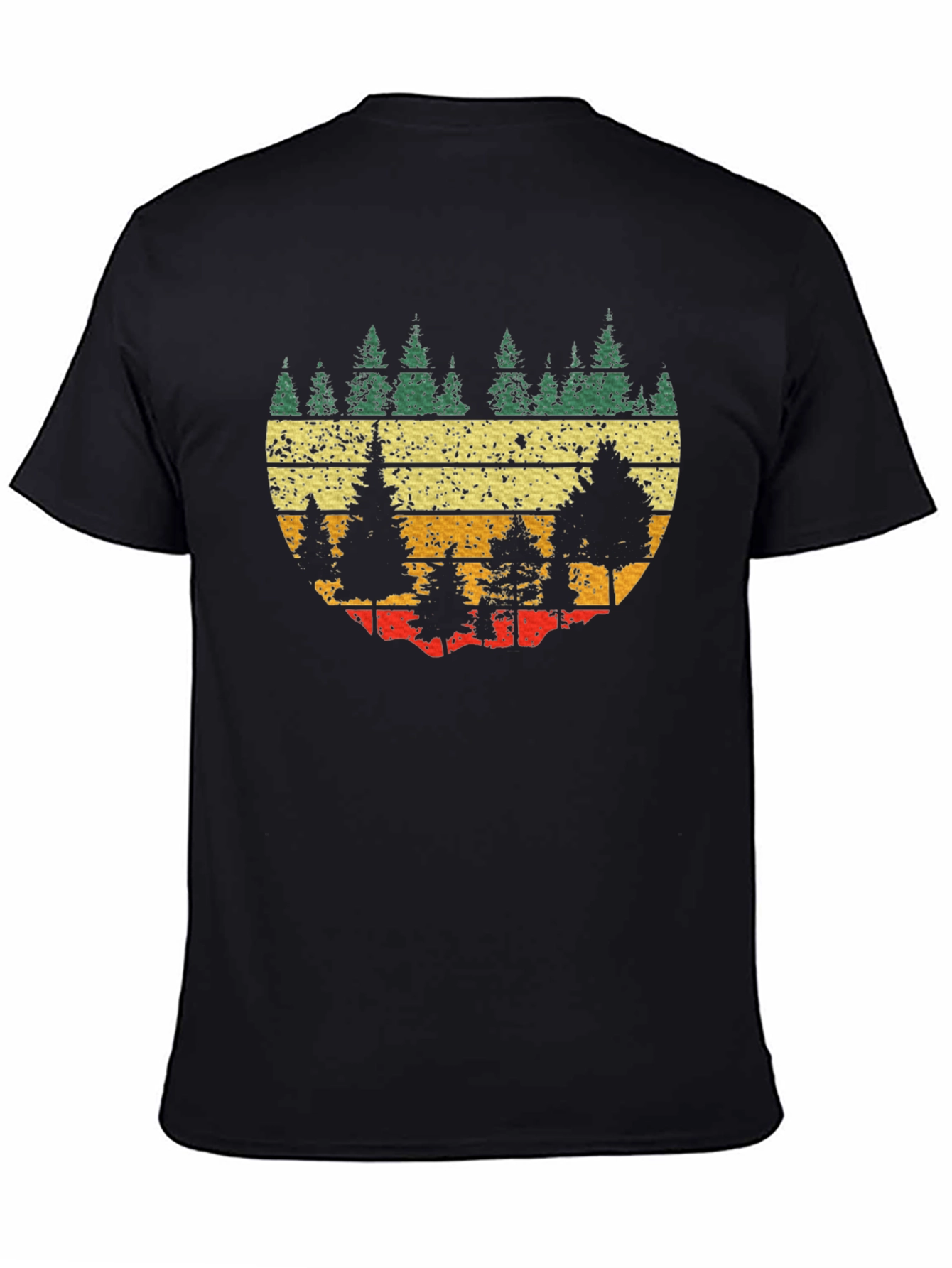 Retro Forest Graphic Tee - Black