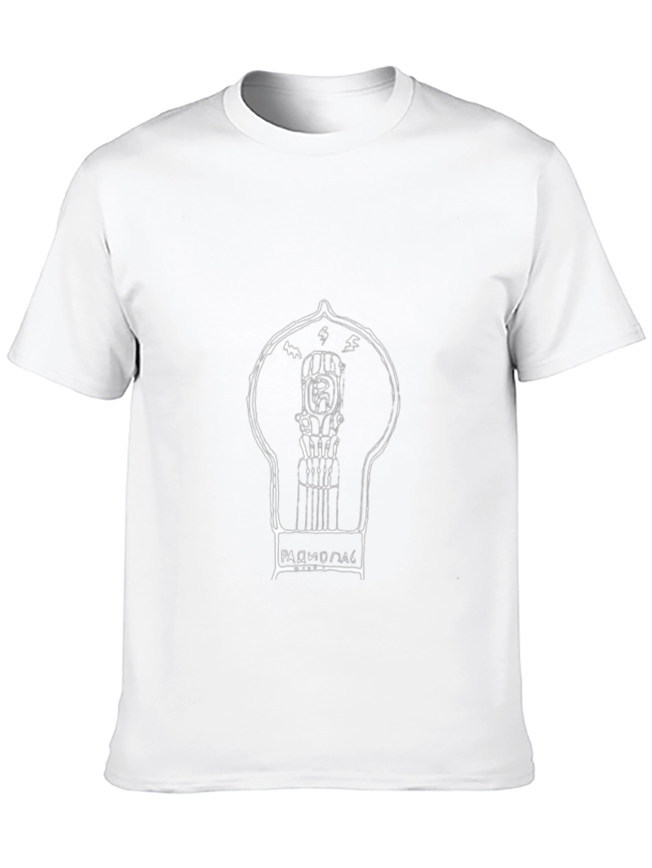 Unique Graphic Tee: Radio Lamp Design