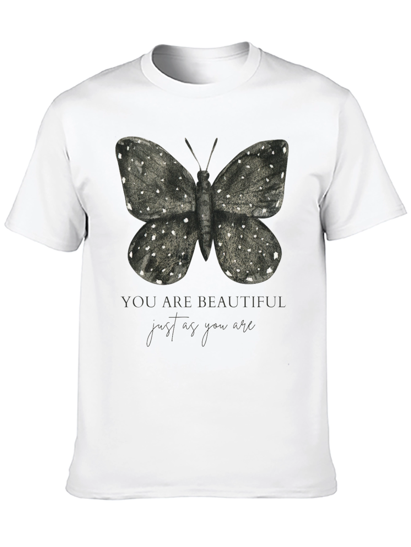 Butterfly Graphic T-Shirt - You Are Beautiful Design