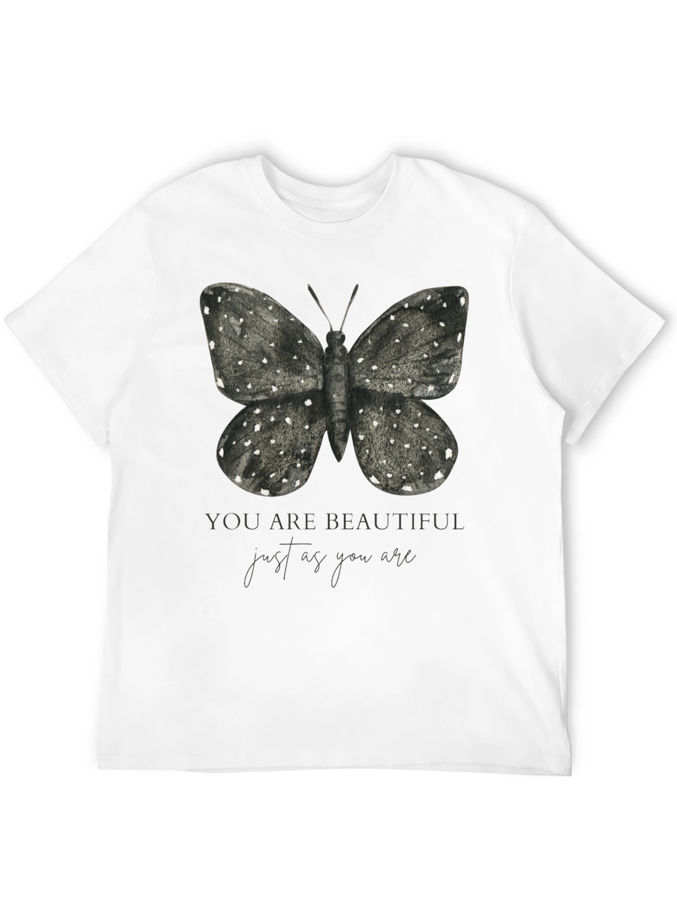 Butterfly Graphic T-Shirt - You Are Beautiful Design