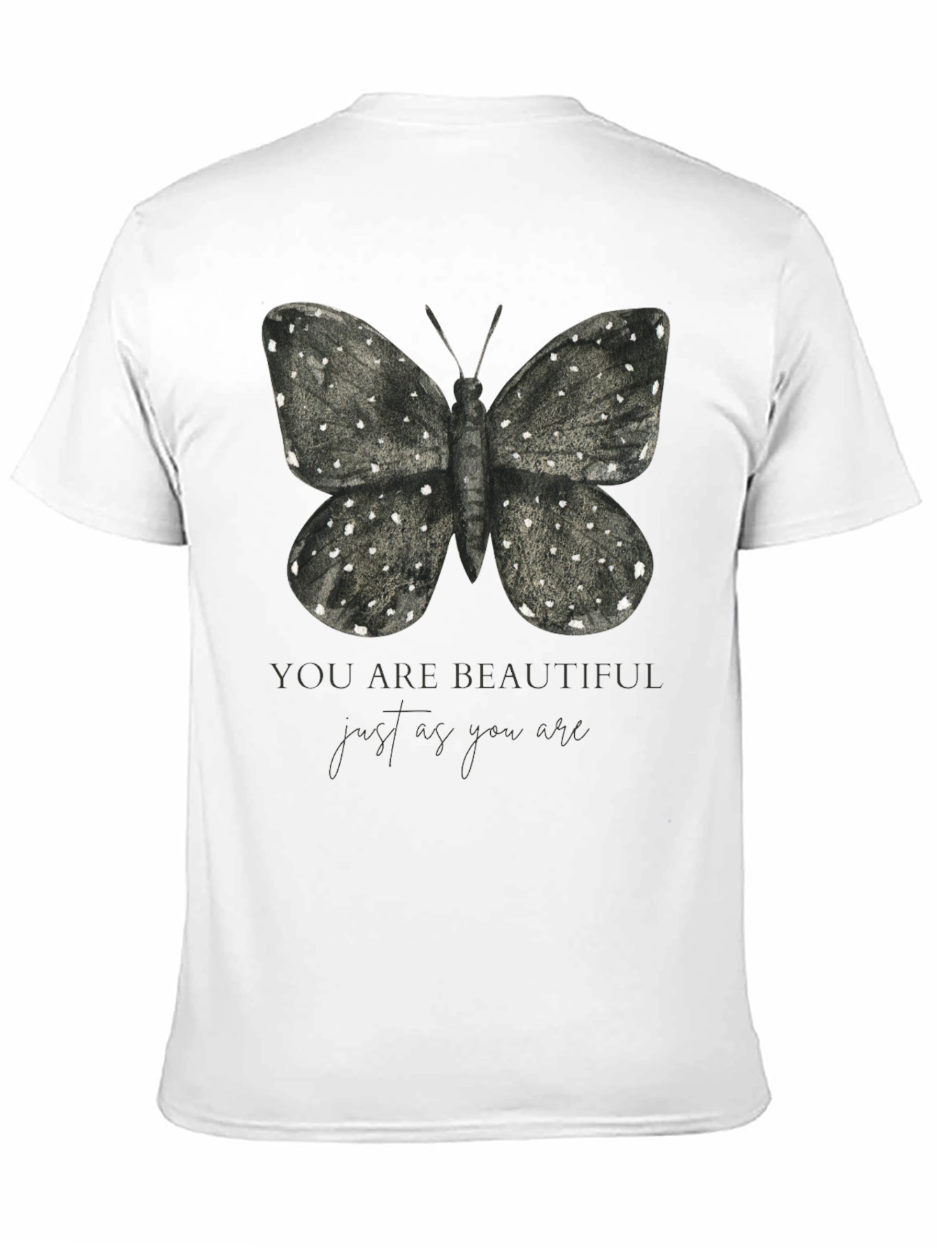 Butterfly Graphic T-Shirt - You Are Beautiful Design